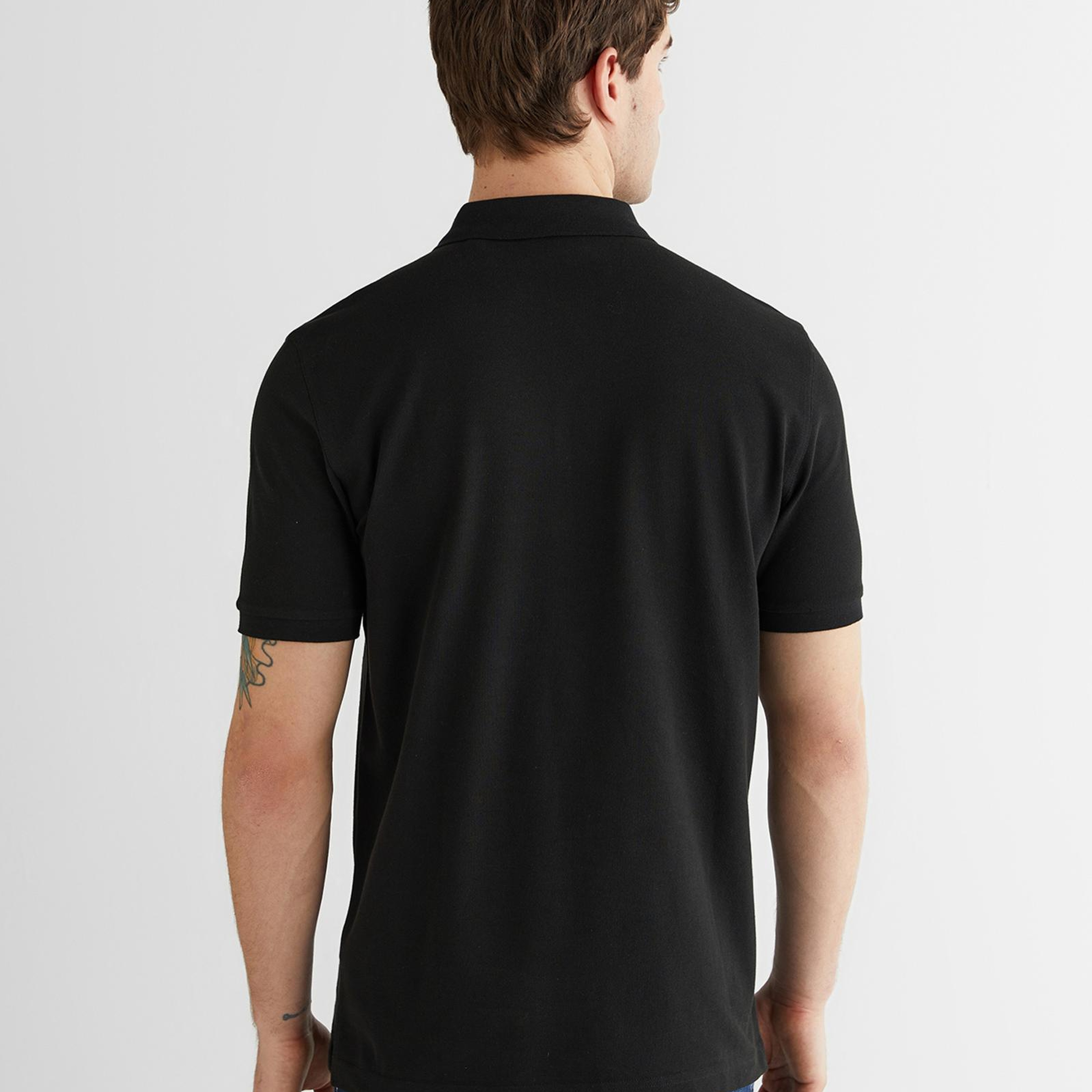 GANT Erkek Siyah Regular Fit Logolu Polo Yaka T-Shirt