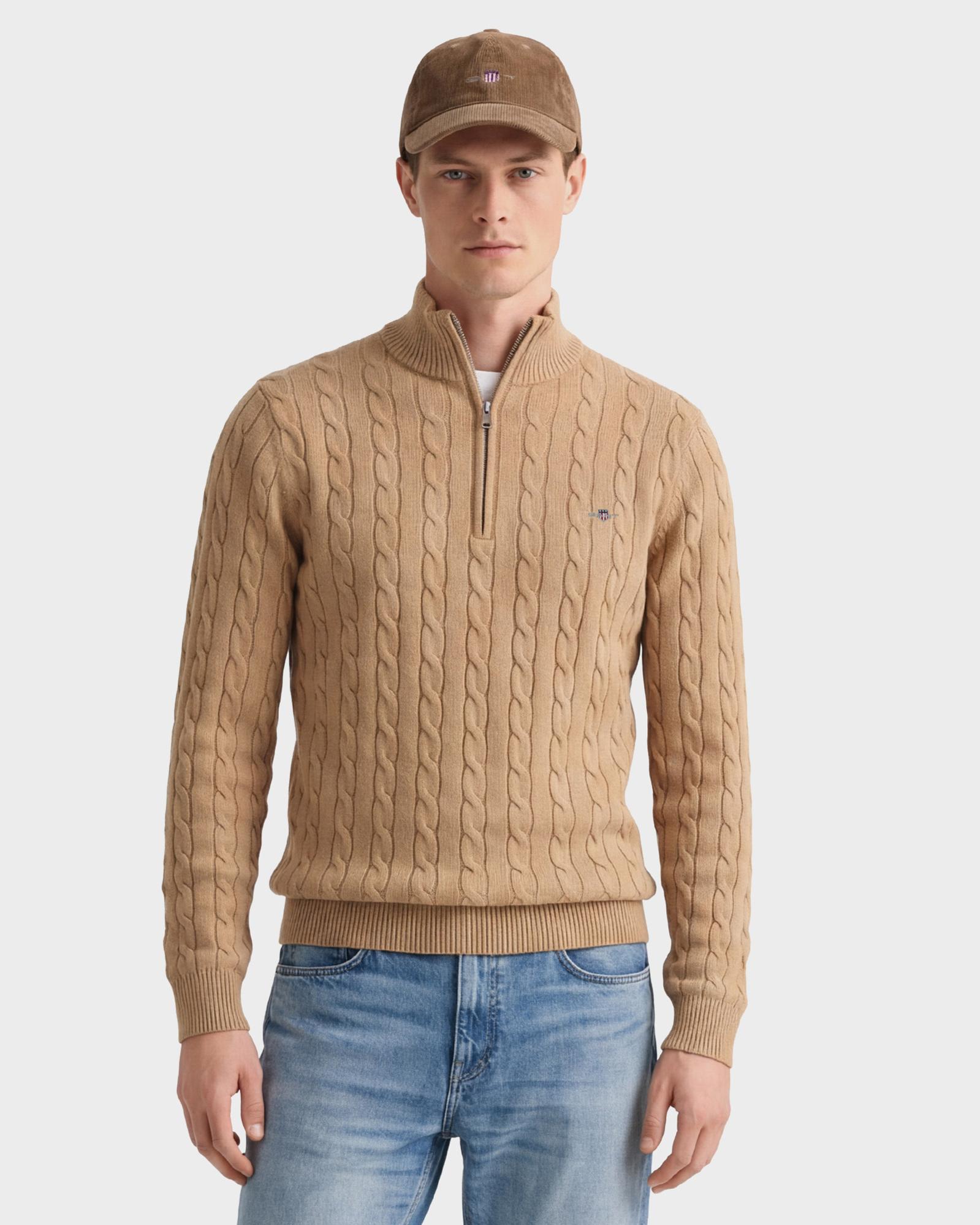 GANT Erkek Yeşil Regular Fit Örgü Kazak