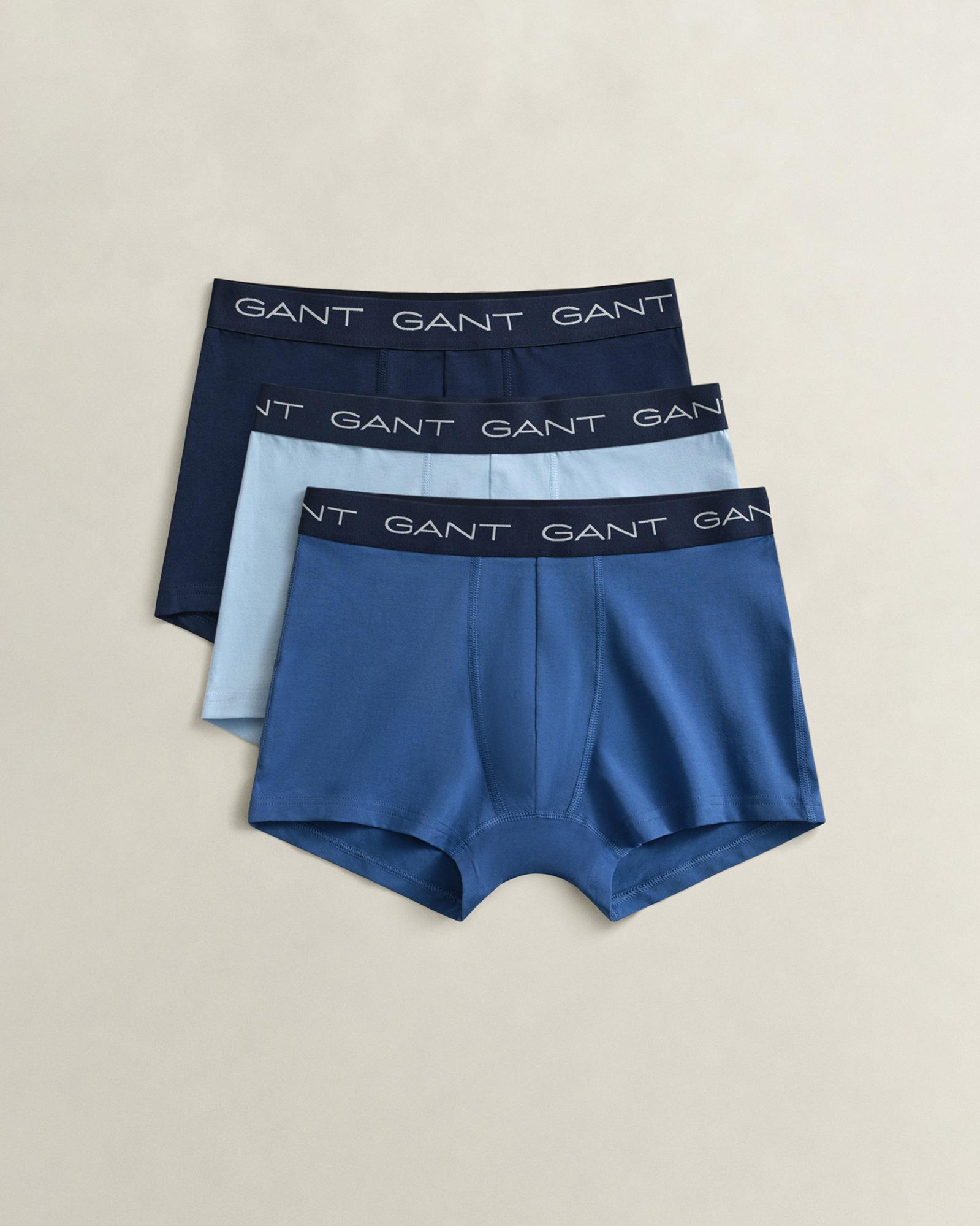 GANT Erkek Mavi Düz Boxer