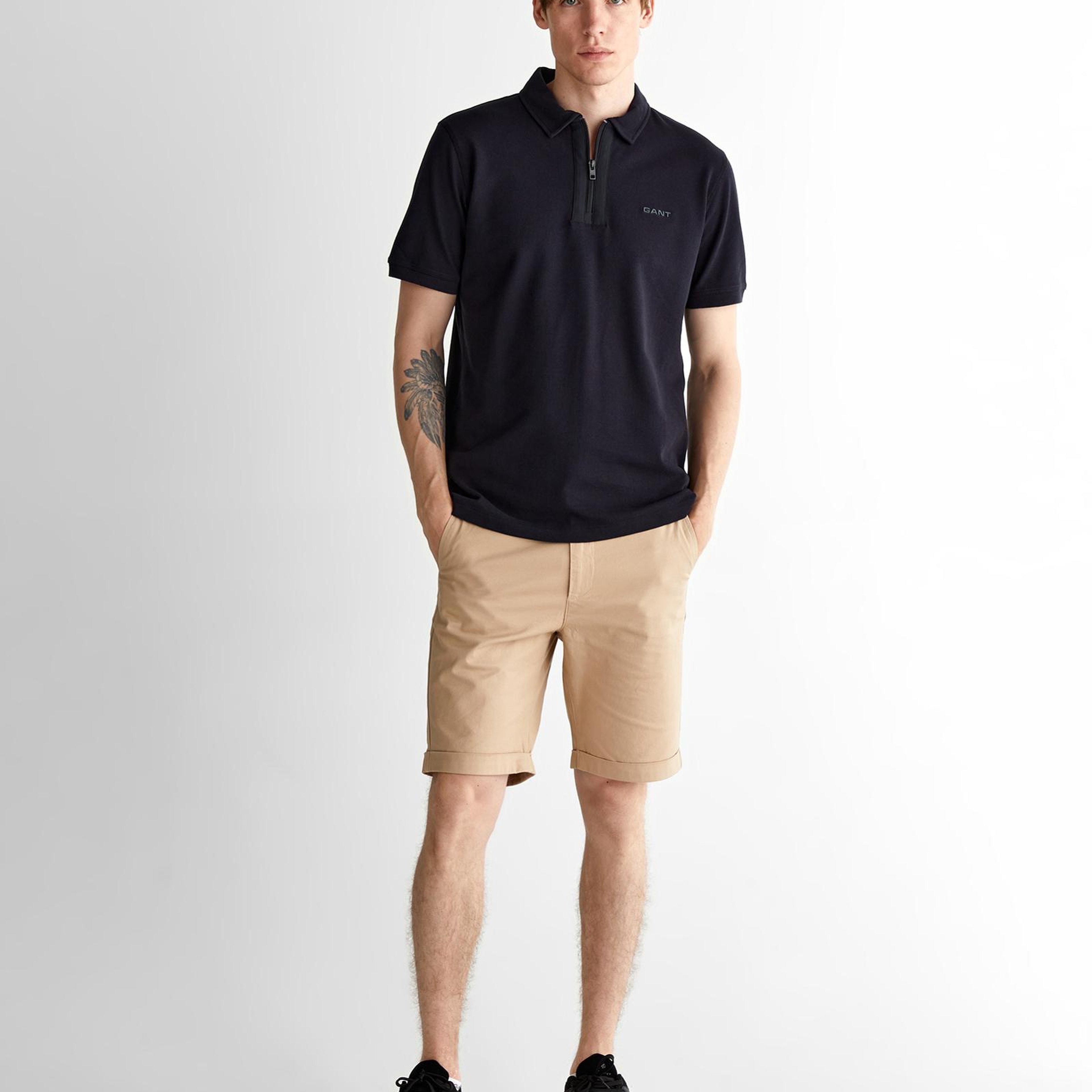GANT Erkek Siyah Regular Fit Logolu Polo