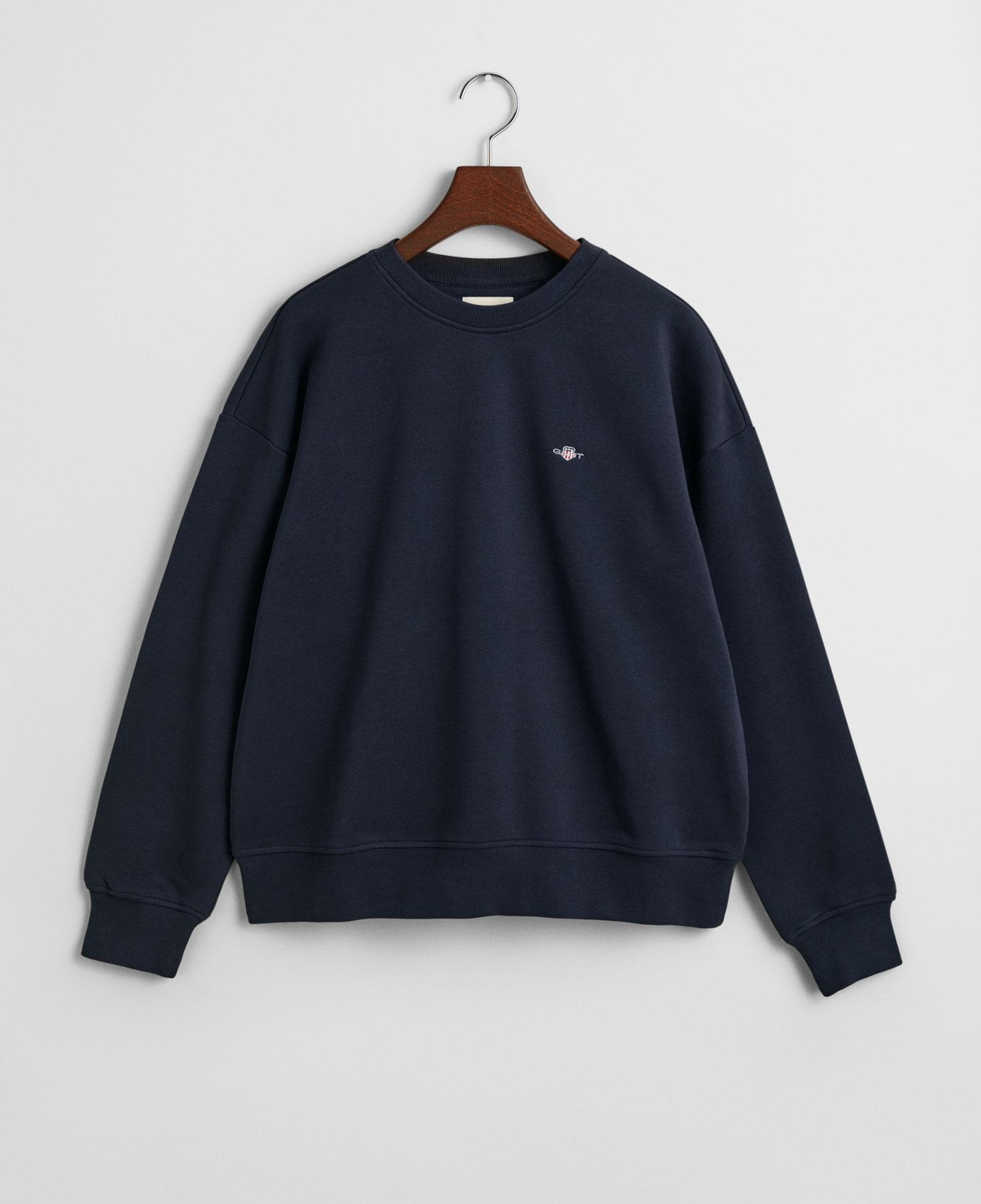GANT Kadın Lacivert Relaxed Fit Bisiklet Yaka Sweatshirt