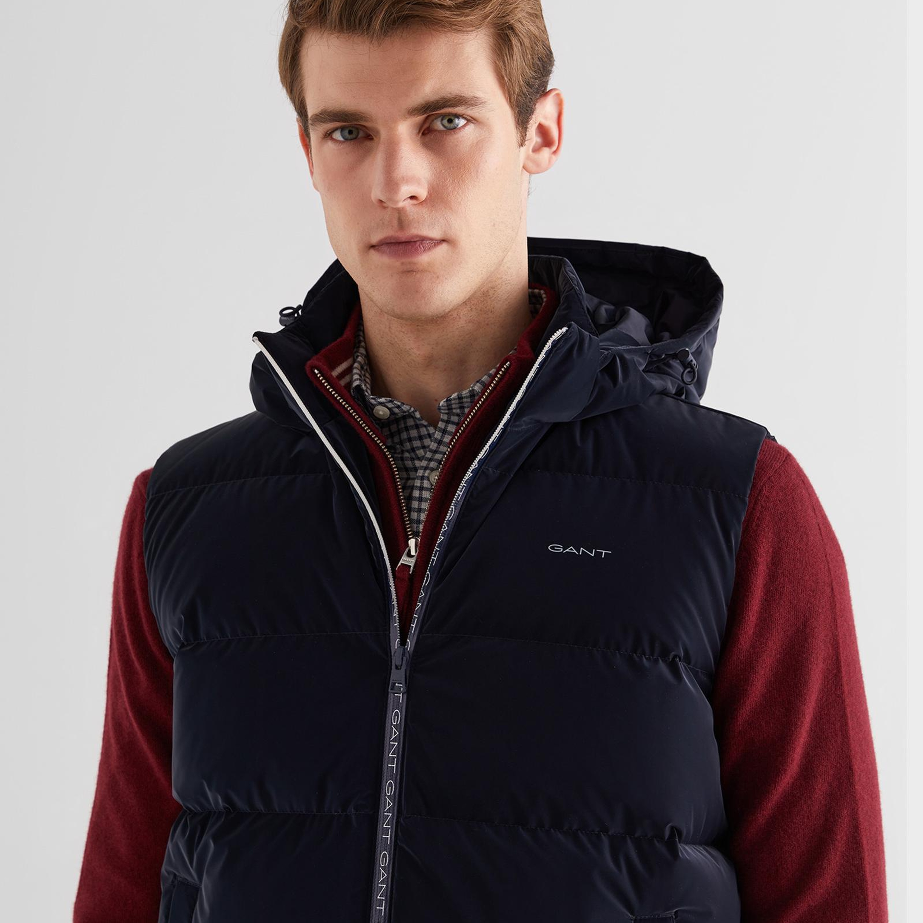 GANT Erkek Lacivert Kapüşonlu Yelek