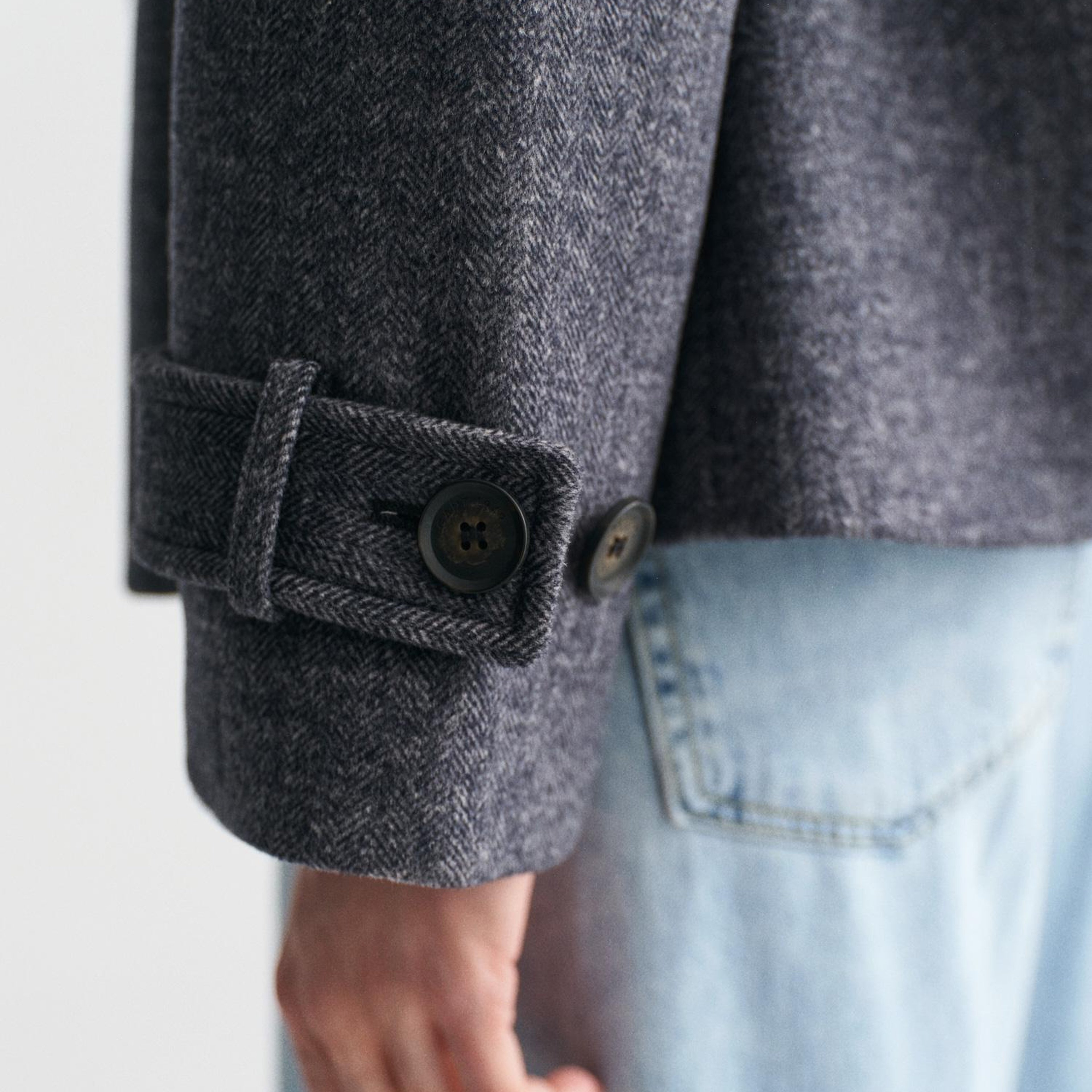 GANT Kadın Lacivert Klasik Yaka Kaban