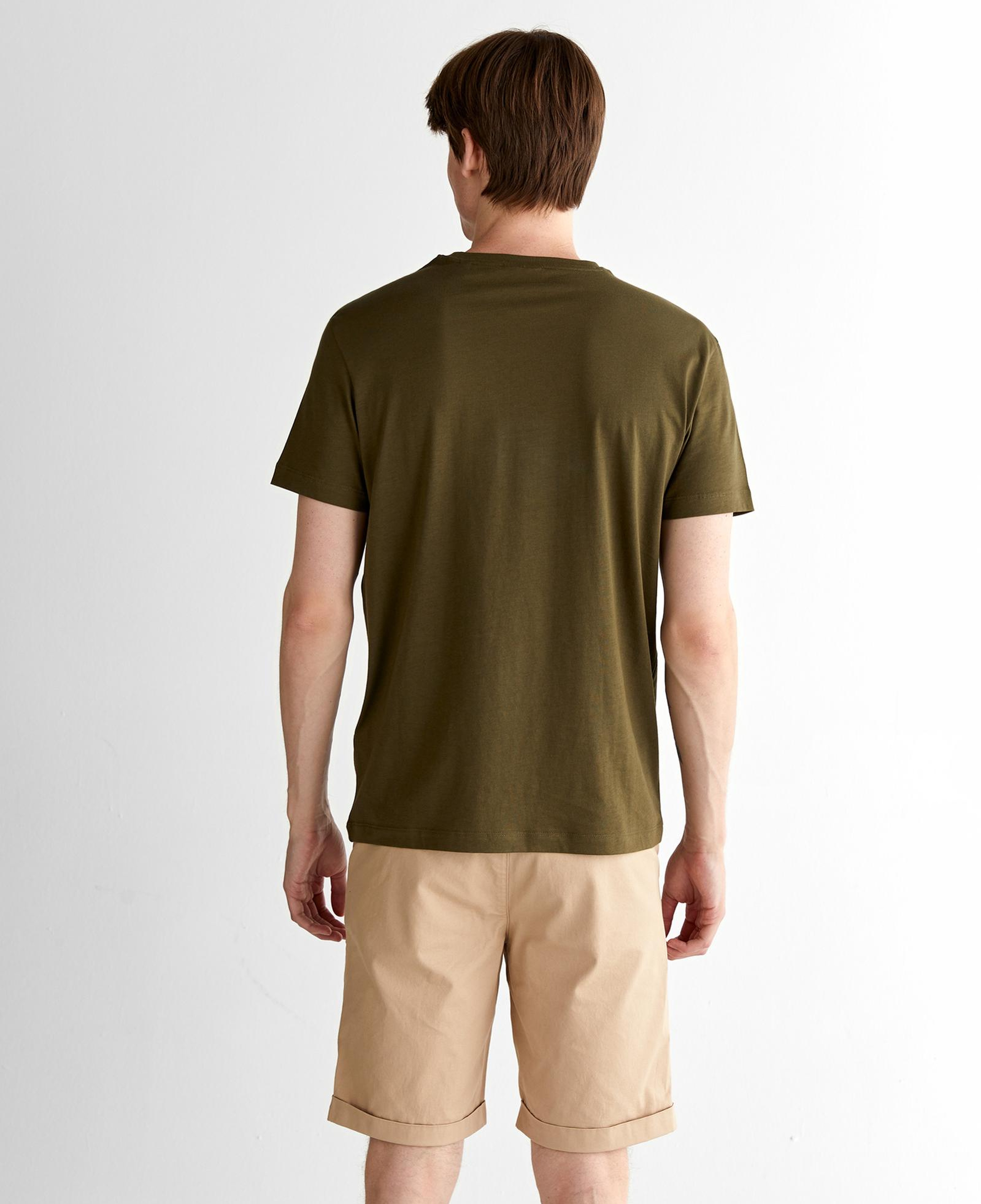 GANT Erkek Yeşil Regular Fit Bisiklet Yaka T-Shirt