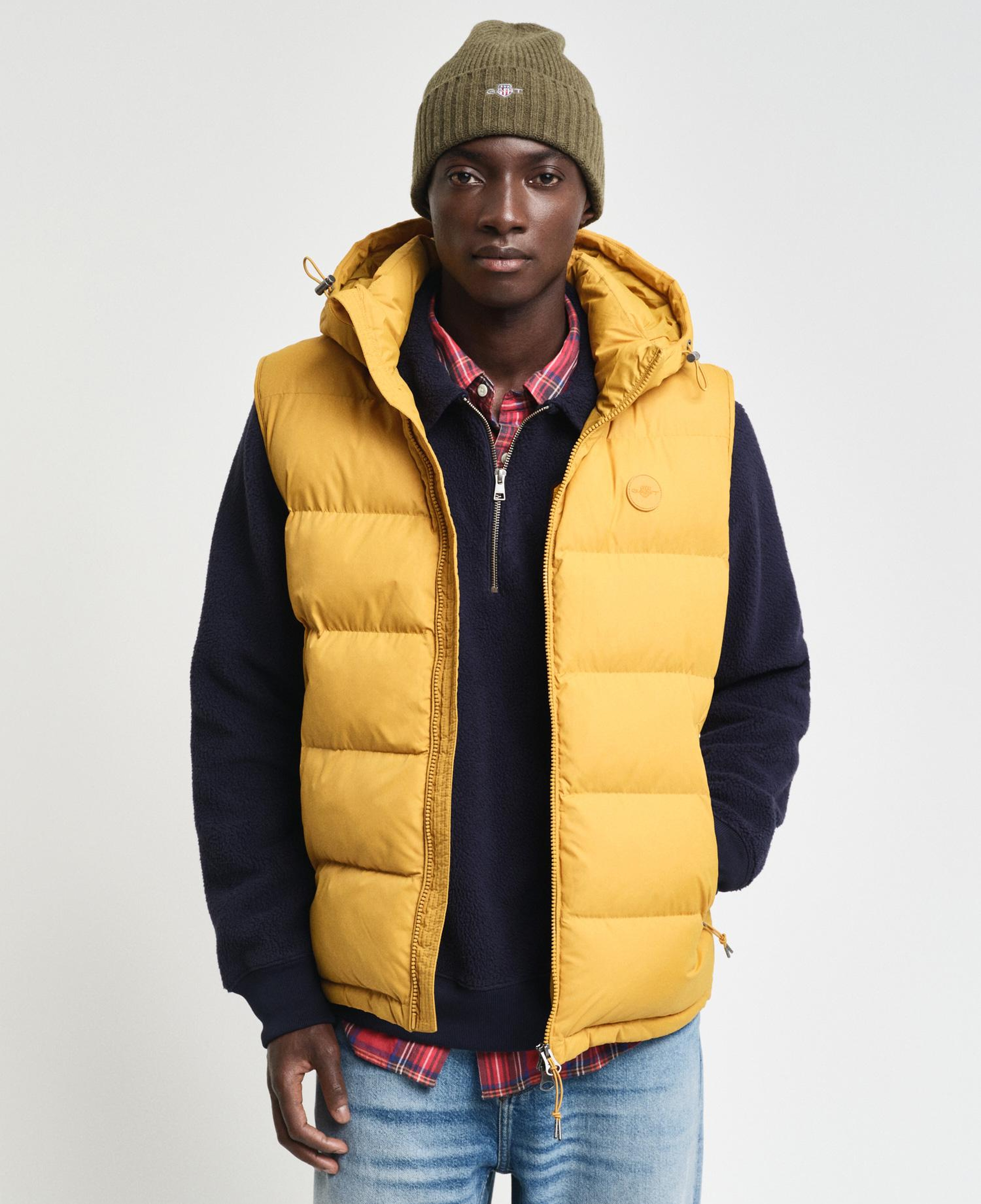 GANT Erkek Sarı Kapüşonlu Yelek