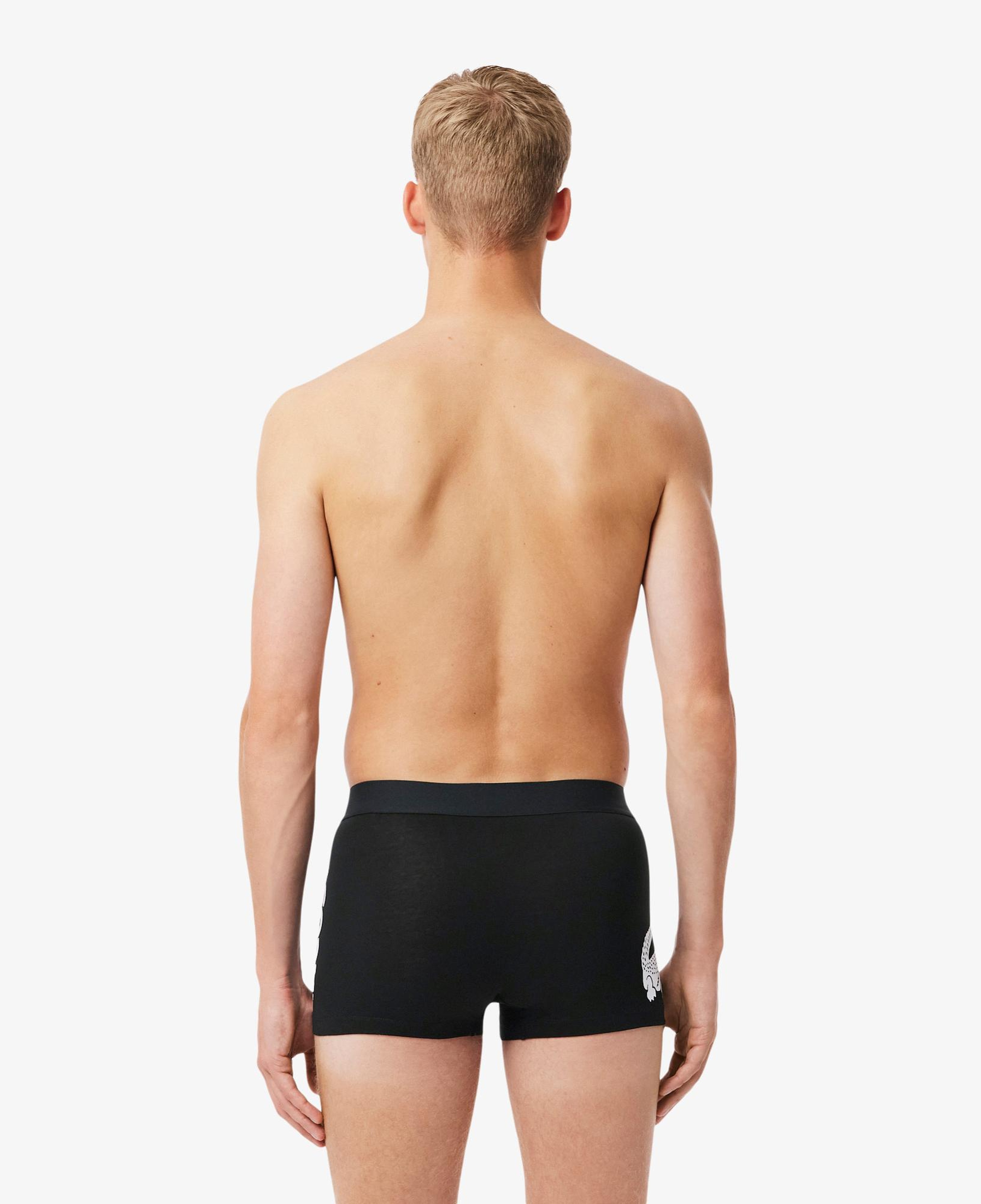 Lacoste Erkek Baskılı 3'lü Siyah Boxer