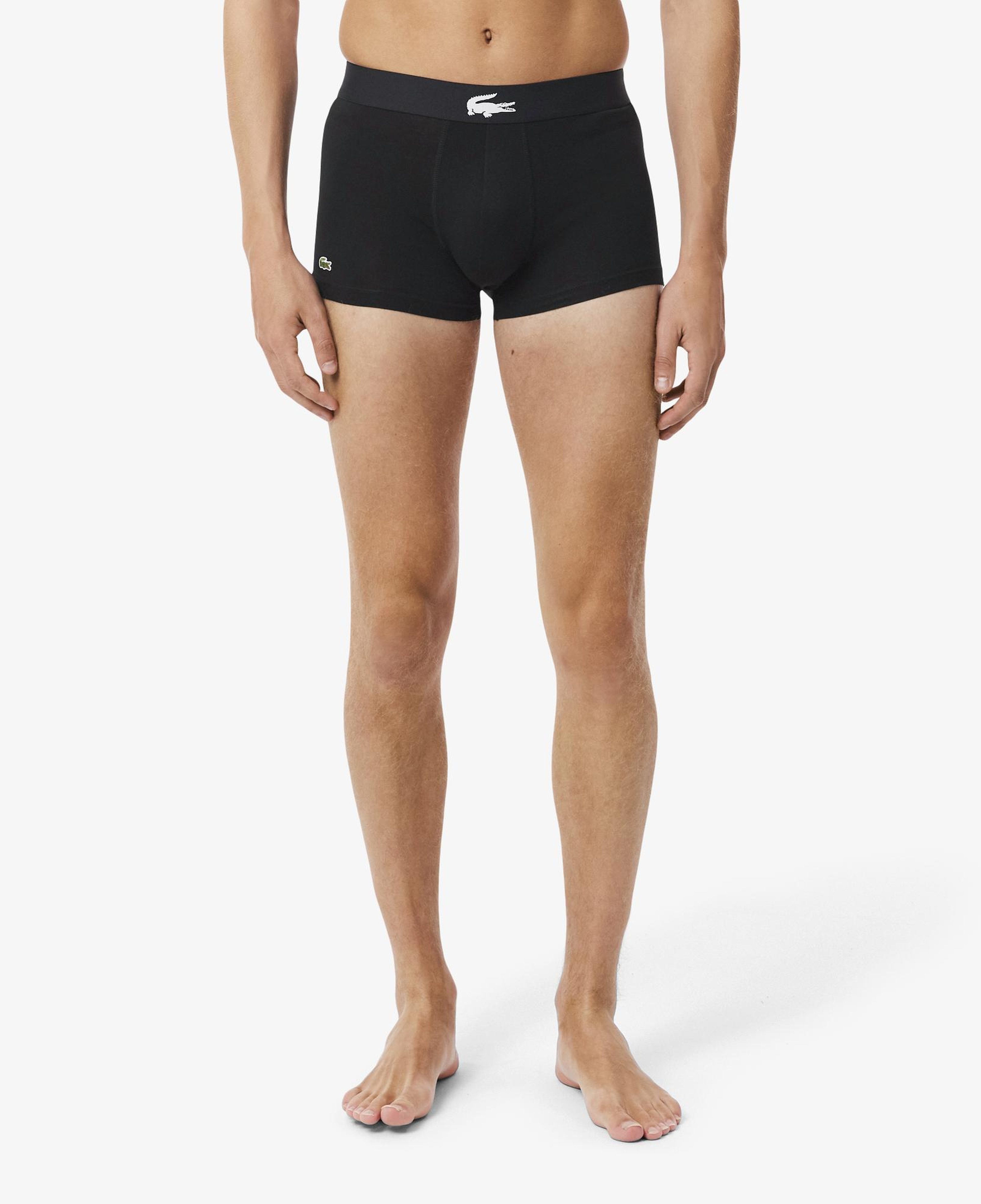 Lacoste Erkek Baskılı 3'lü Siyah Boxer