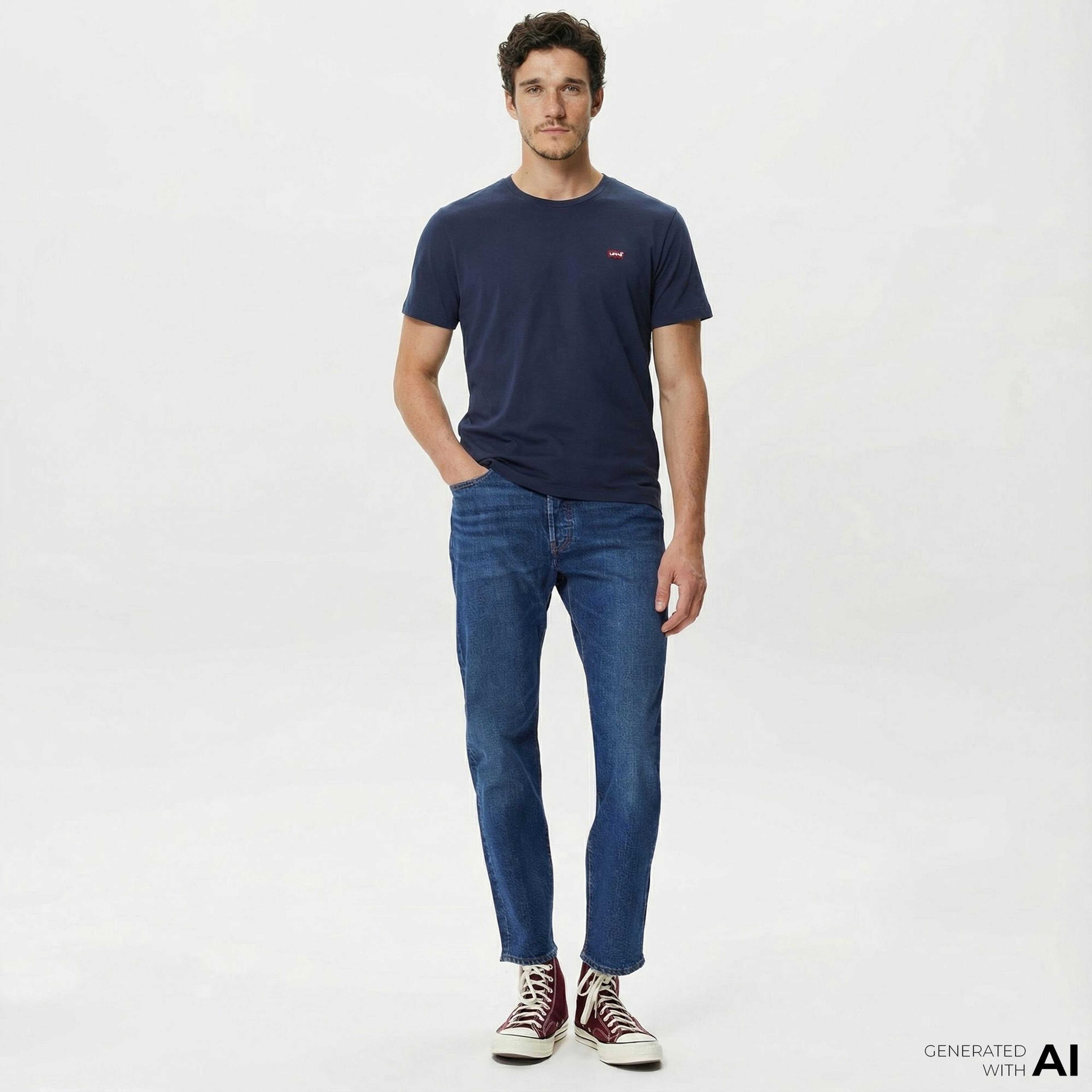 Levi's 501 Original Erkek Lacivert Jean