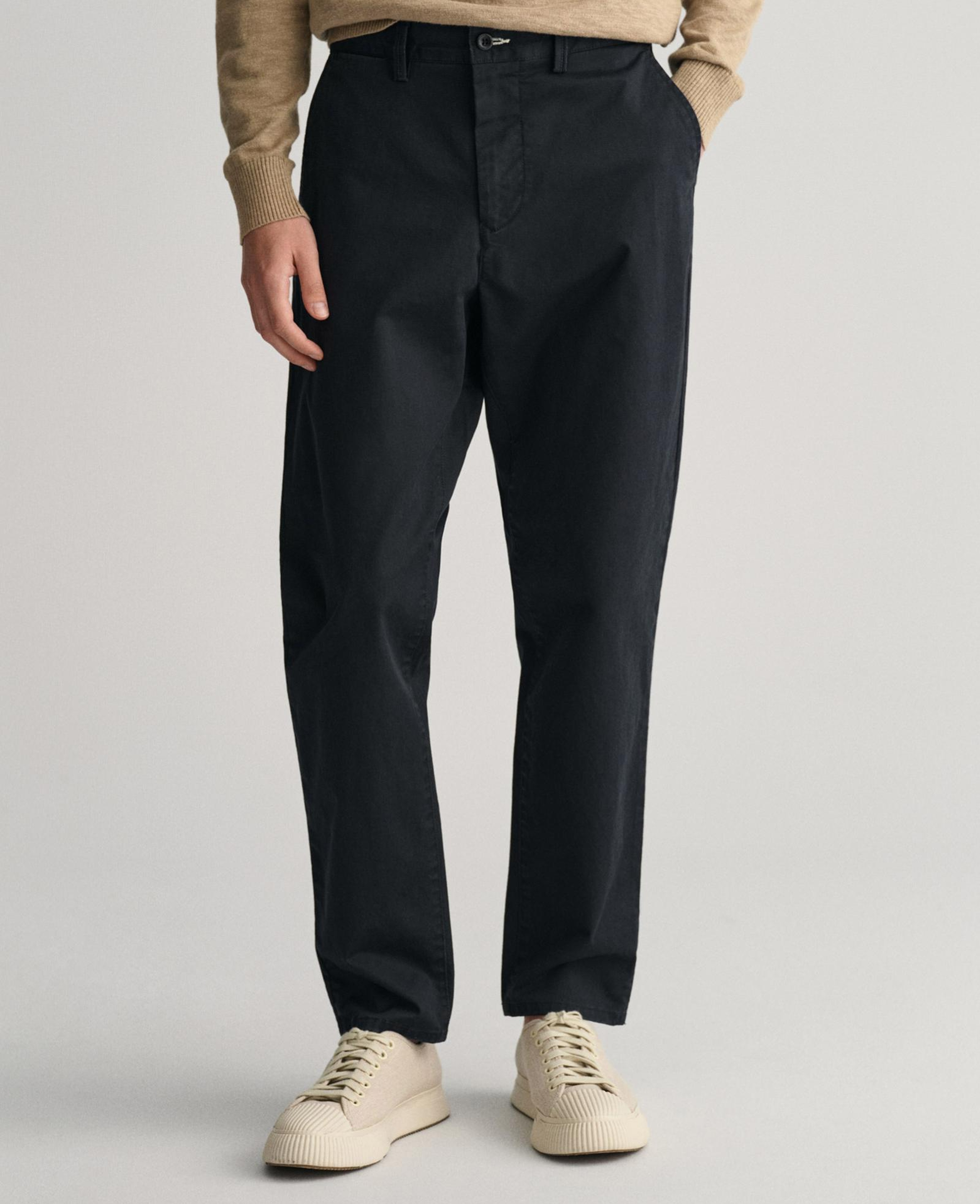 GANT Erkek Siyah Regular Fit Chino Pantolon