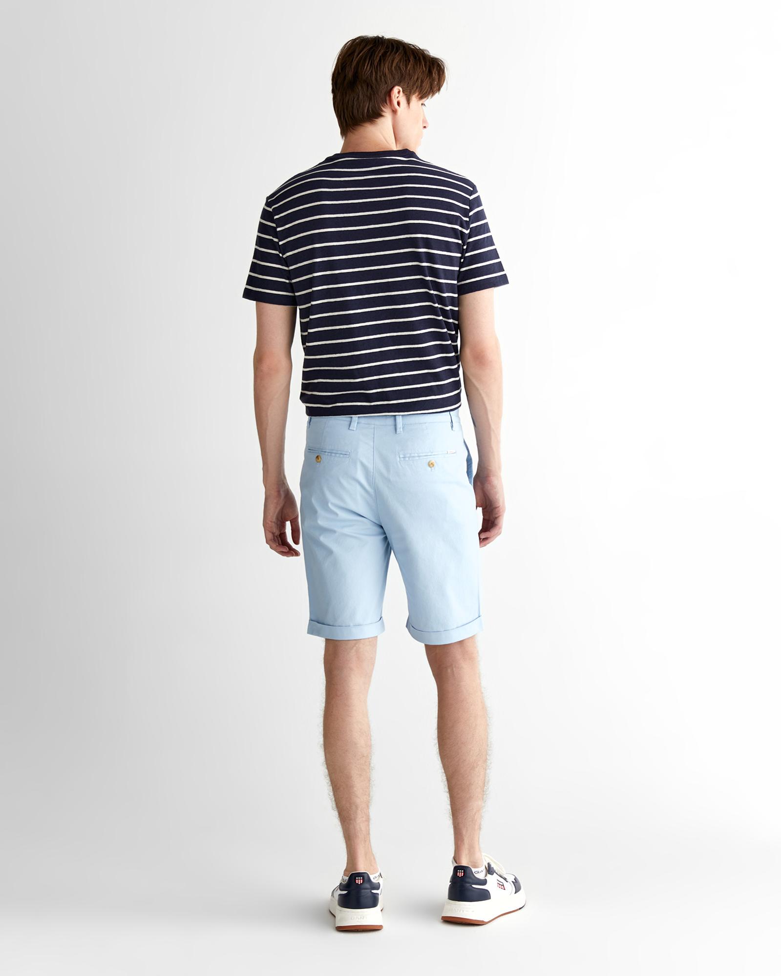 GANT Erkek Mavi Slim Fit Şort