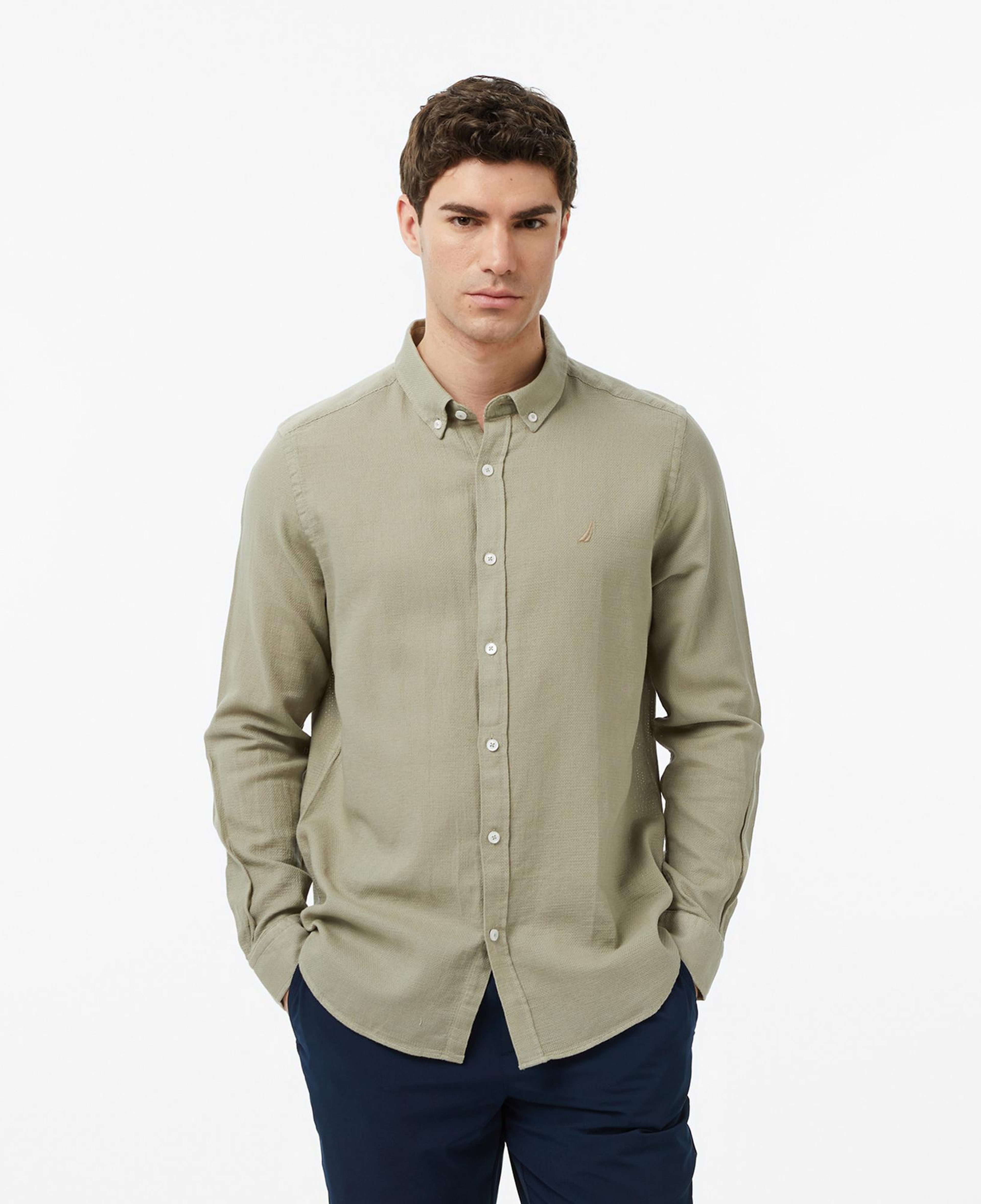 Nautica Erkek Yeşil Regular Fit Gömlek