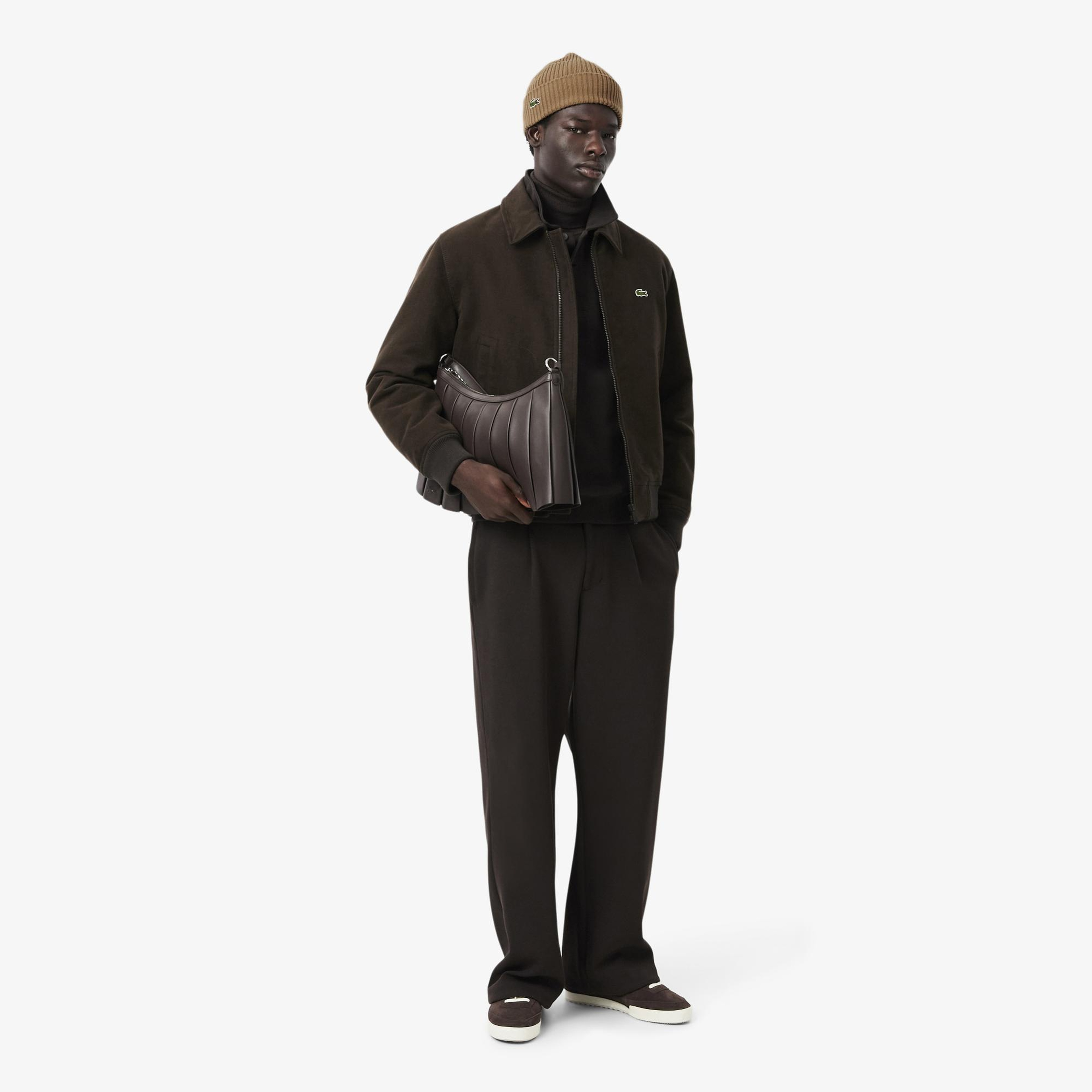 Lacoste Unisex Yün Açık Kahverengi Bere