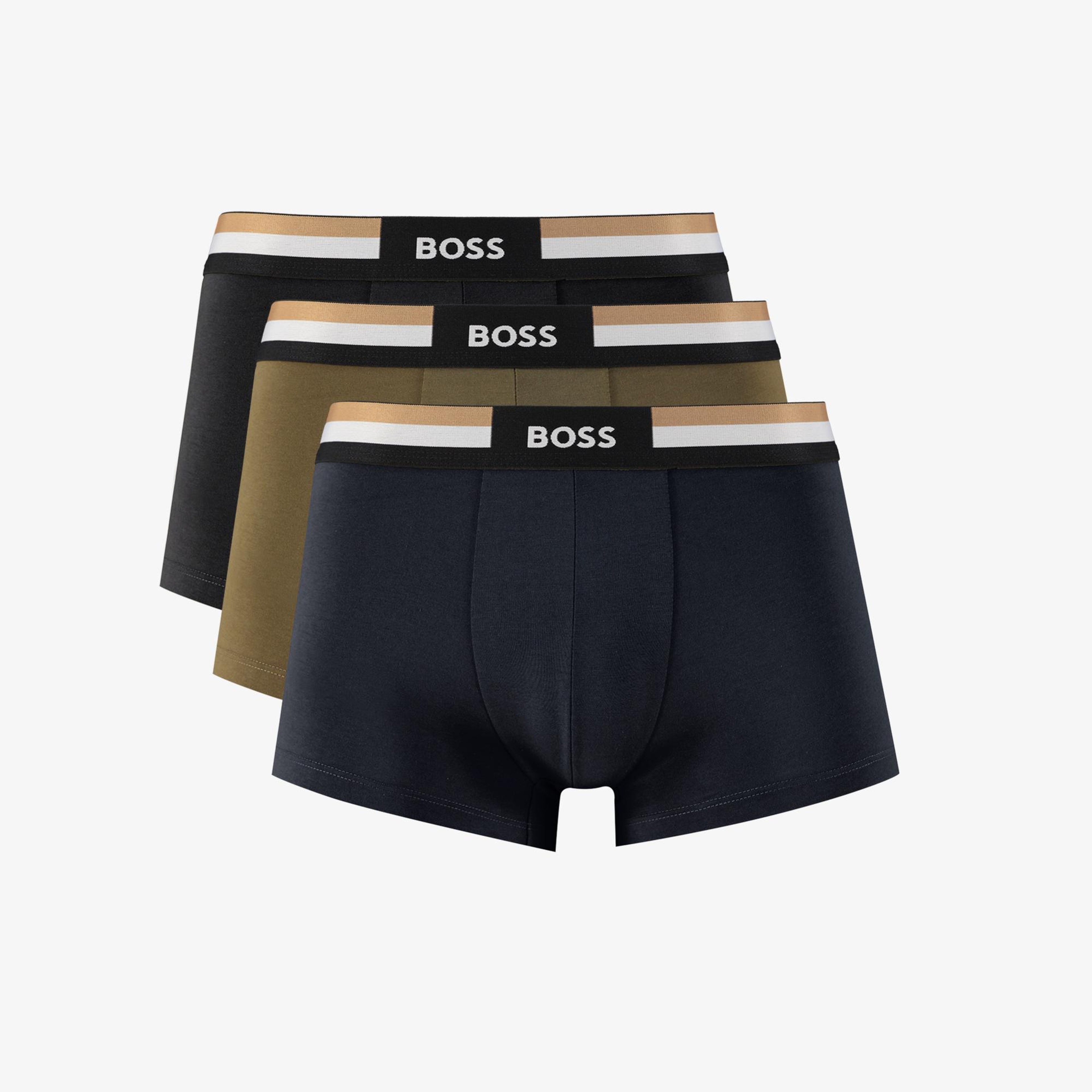Boss 3'lü Trunk Motion Erkek Siyah Boxer