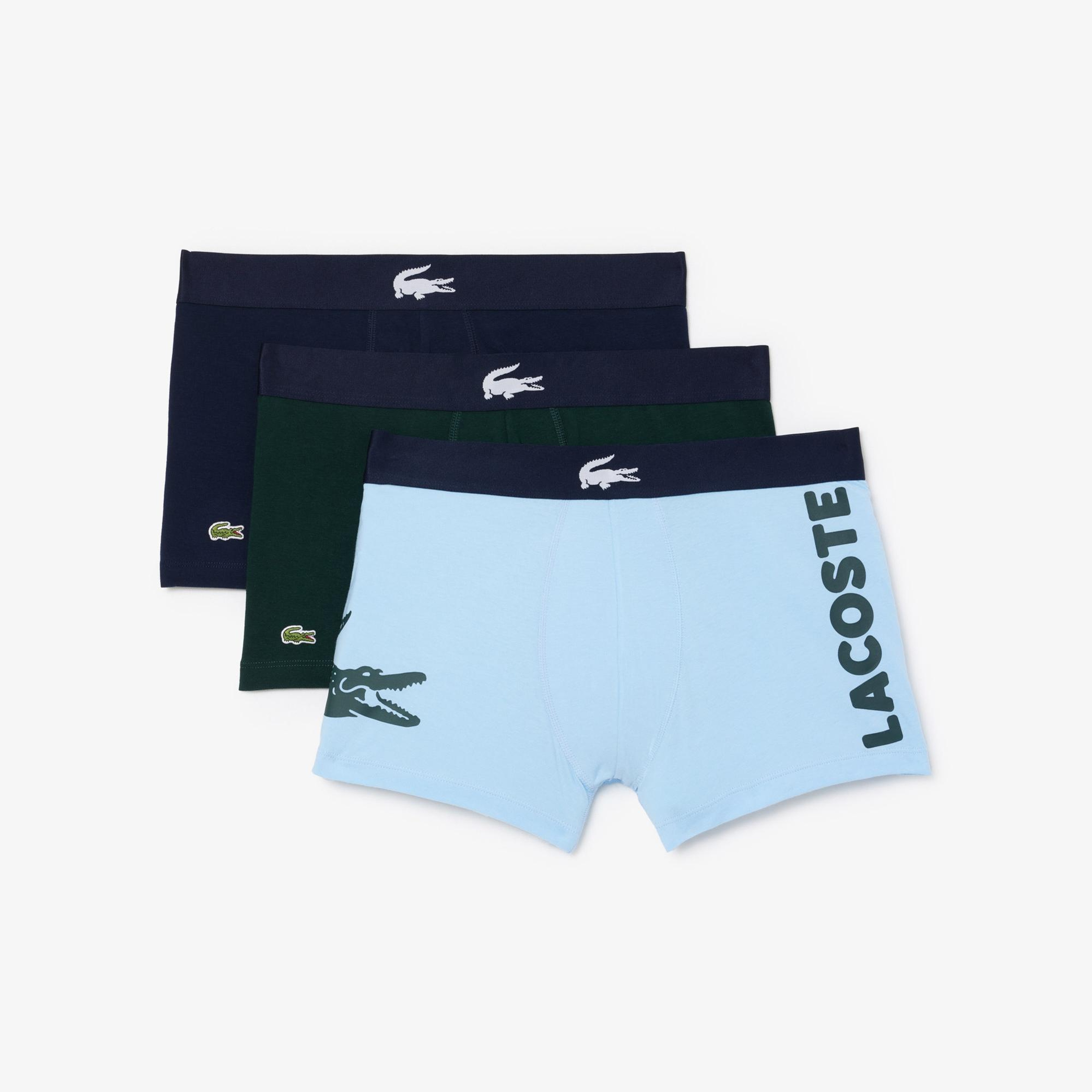 Lacoste Erkek 3'lü Renkli Boxer