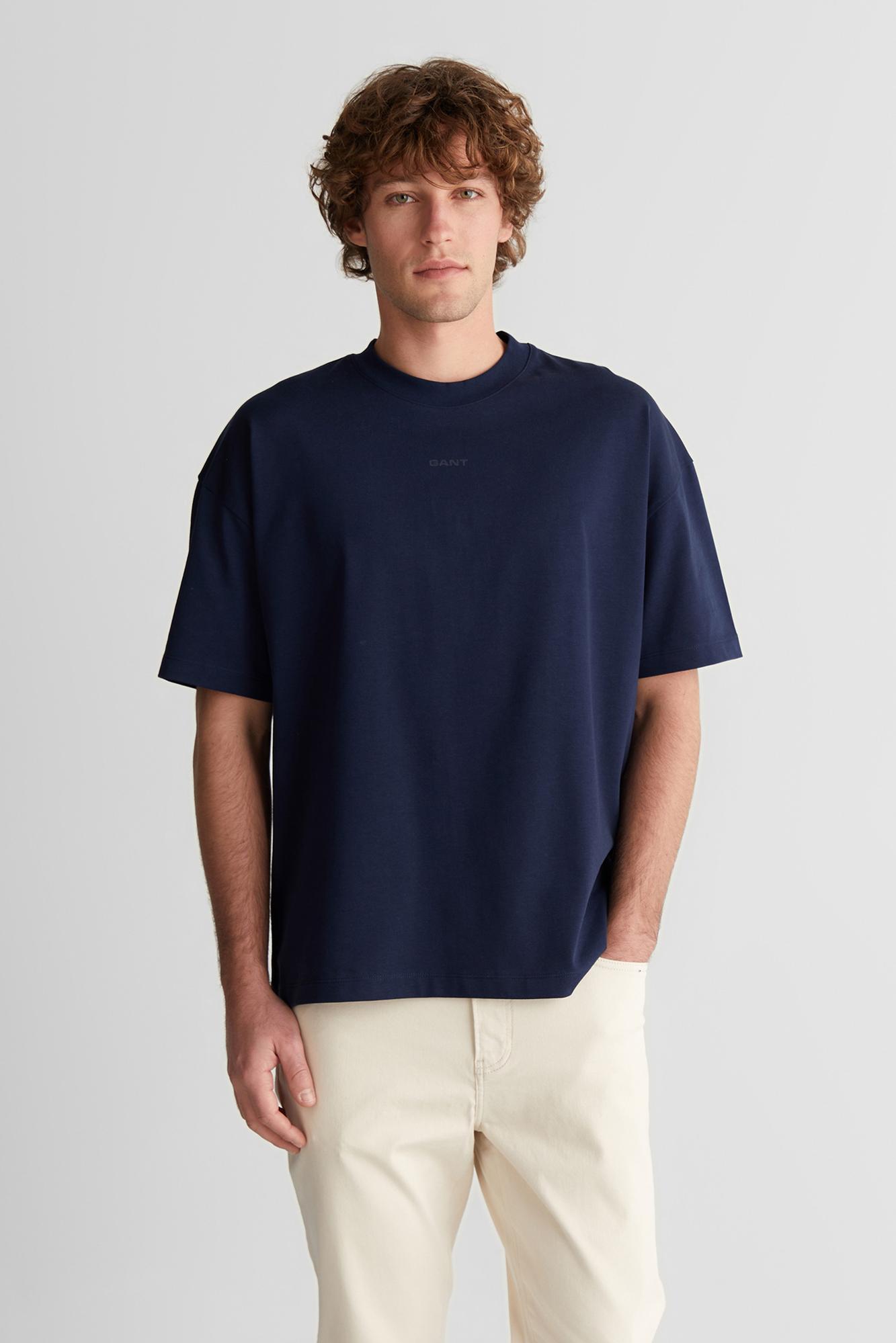 GANT Erkek Lacivert Baskılı Kısa Kollu T-Shirt