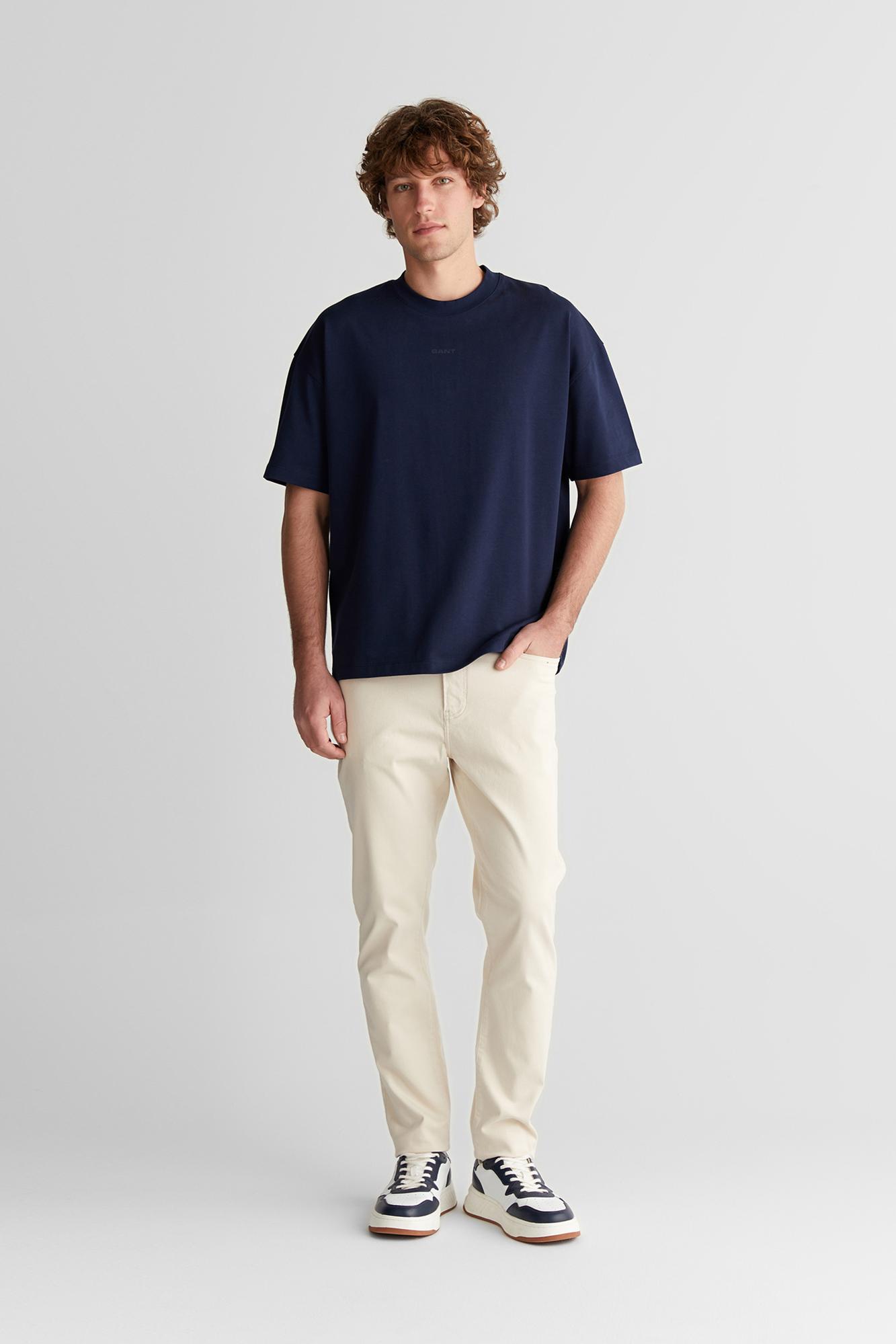 GANT Erkek Lacivert Baskılı Kısa Kollu T-Shirt