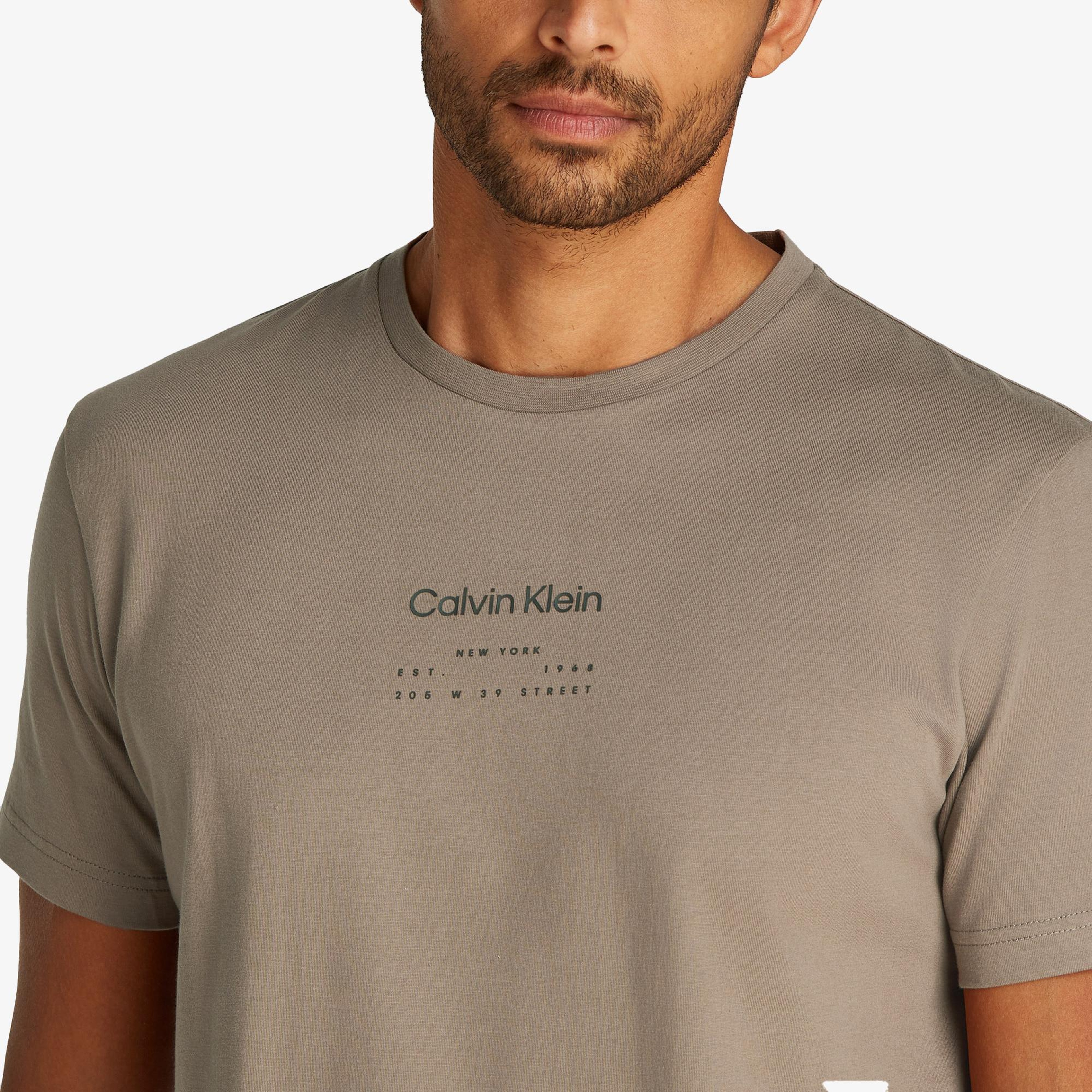 Calvin Klein Erkek Gri T-Shirt