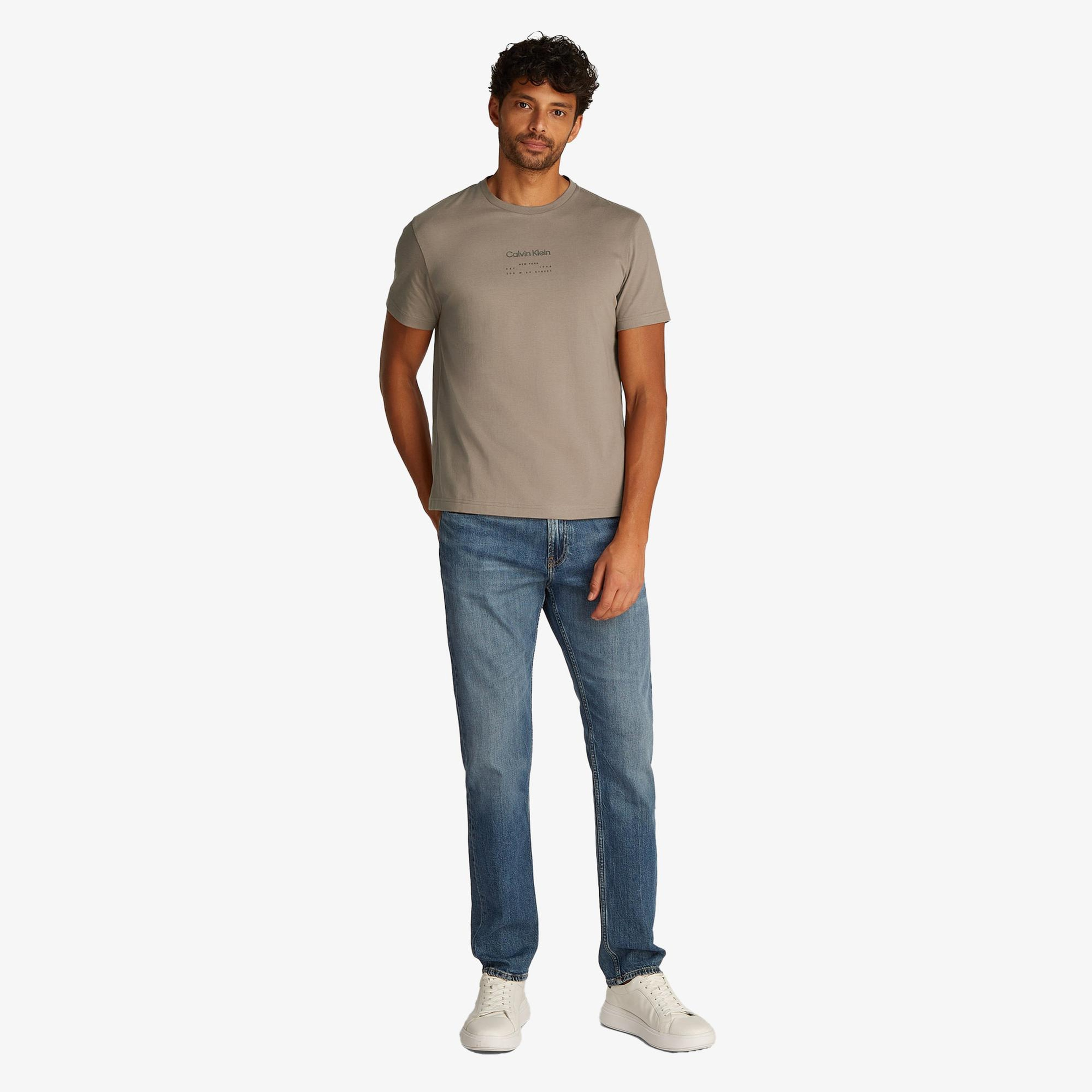 Calvin Klein Erkek Gri T-Shirt