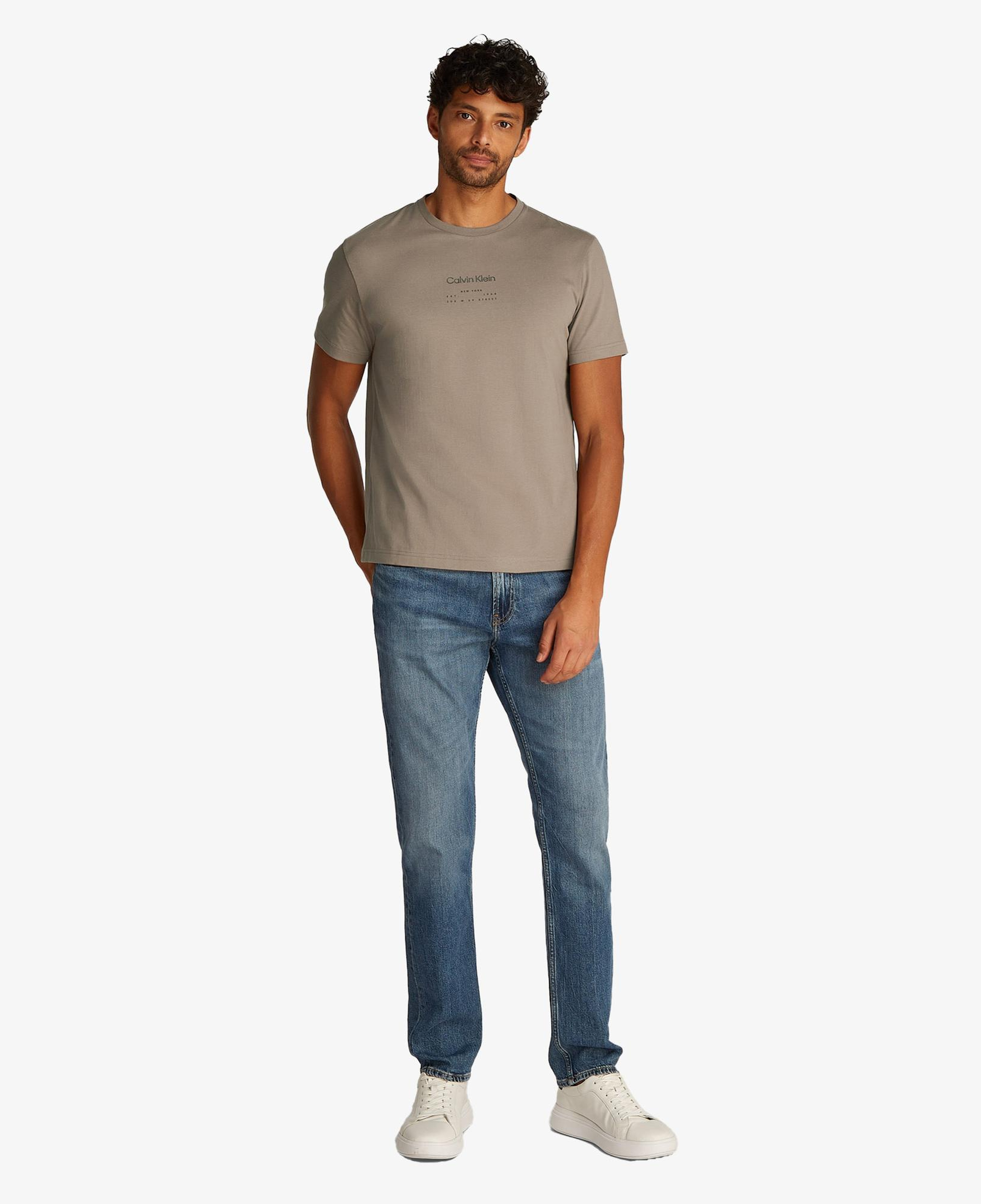 Calvin Klein Erkek Gri T-Shirt