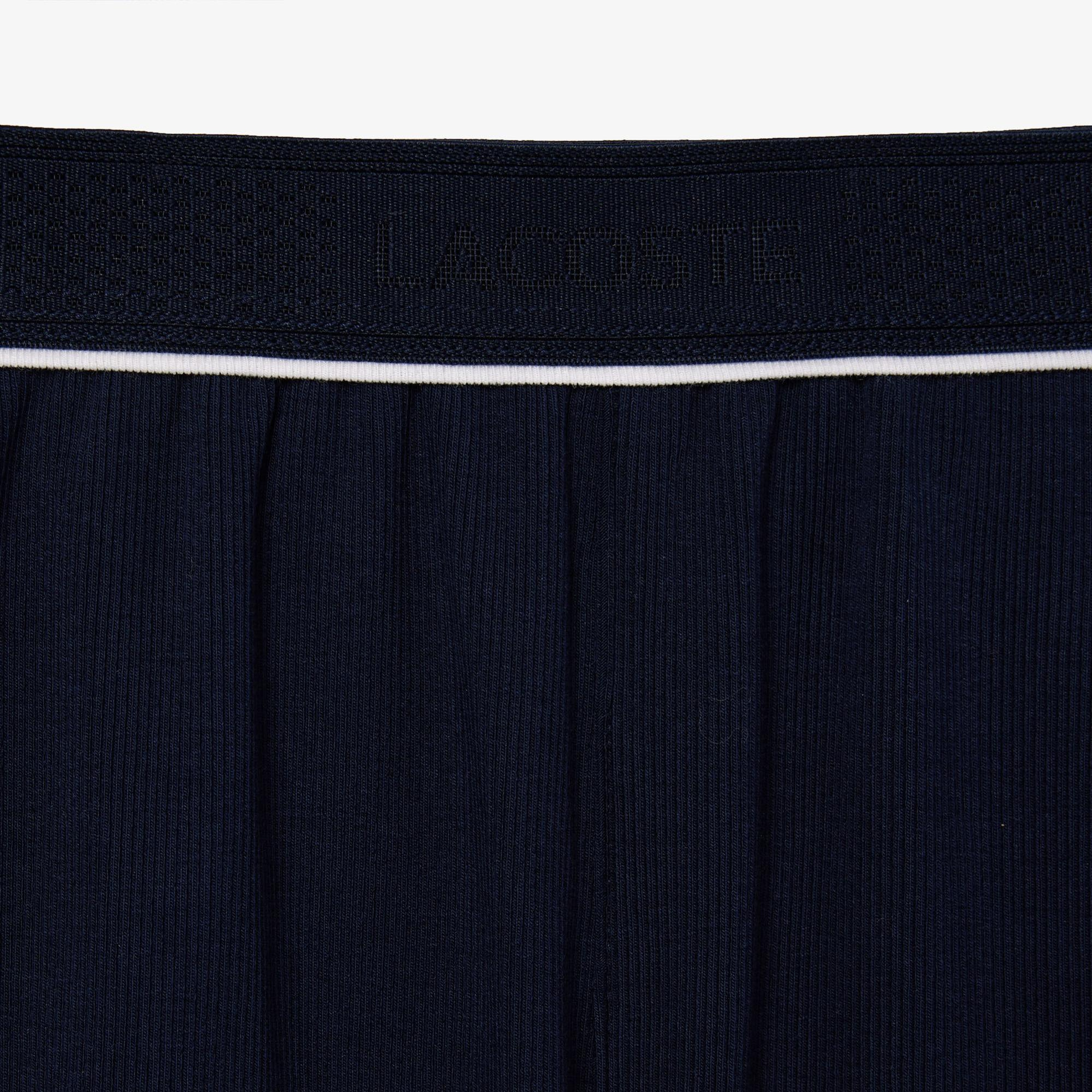 Lacoste Kadın Kolsuz Bisiklet Yaka Lacivert Pijama Takımı