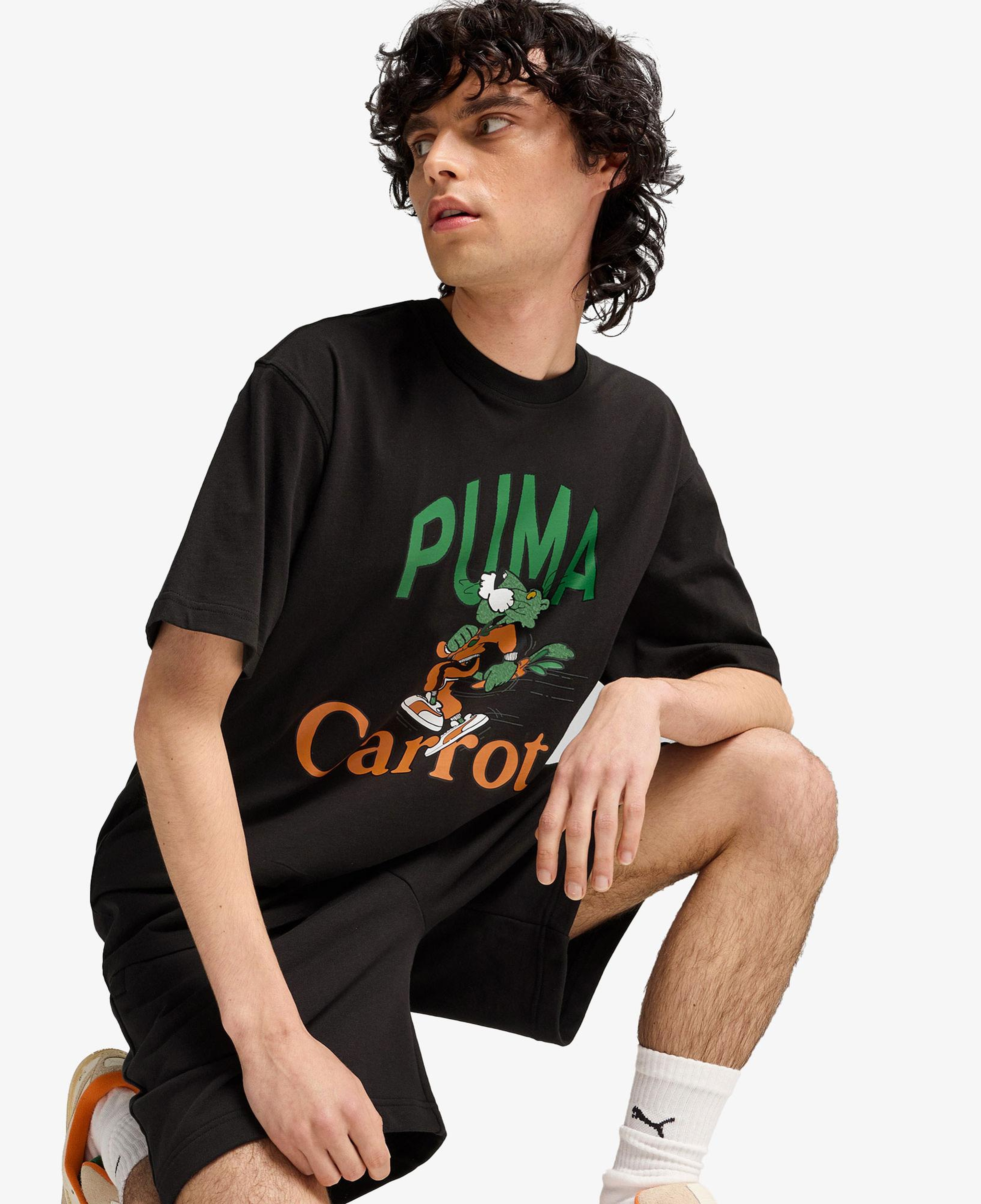 Puma X Carrots Graphic Unisex Siyah T-Shirt