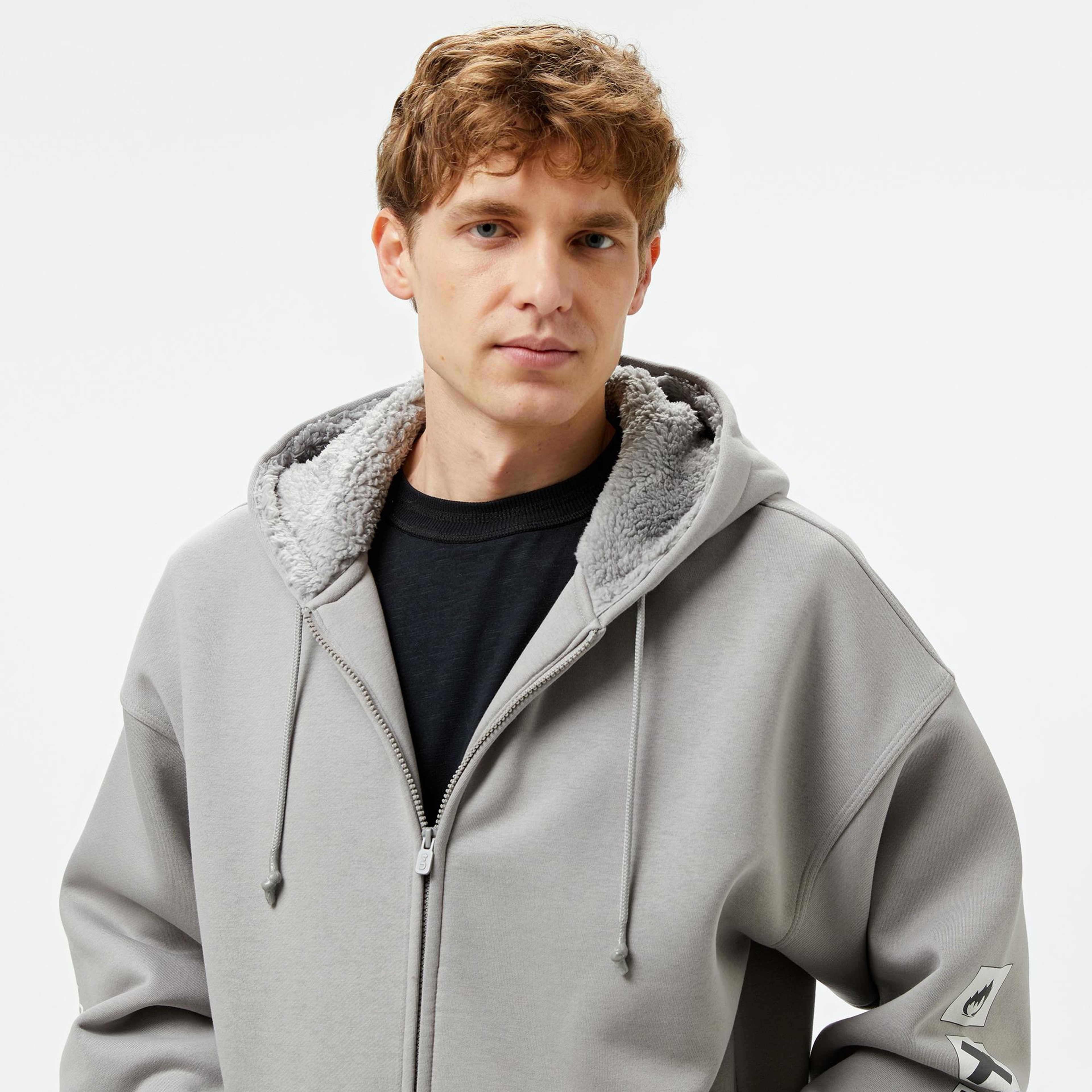 UNITED4 Erkek Gri Eşofman Üstü