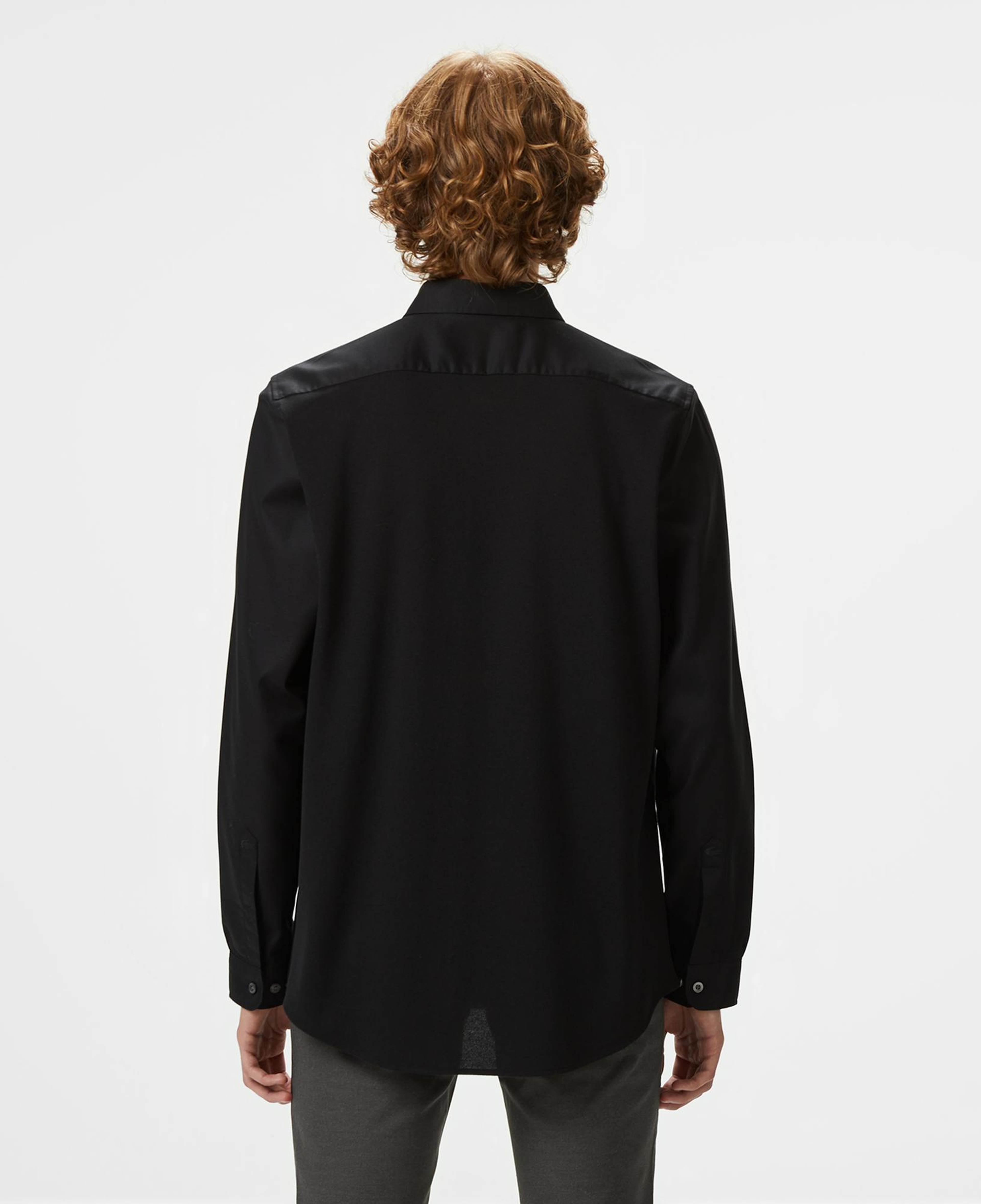 Lacoste Erkek Slim Fit Düğmeli Yaka Siyah Gömlek