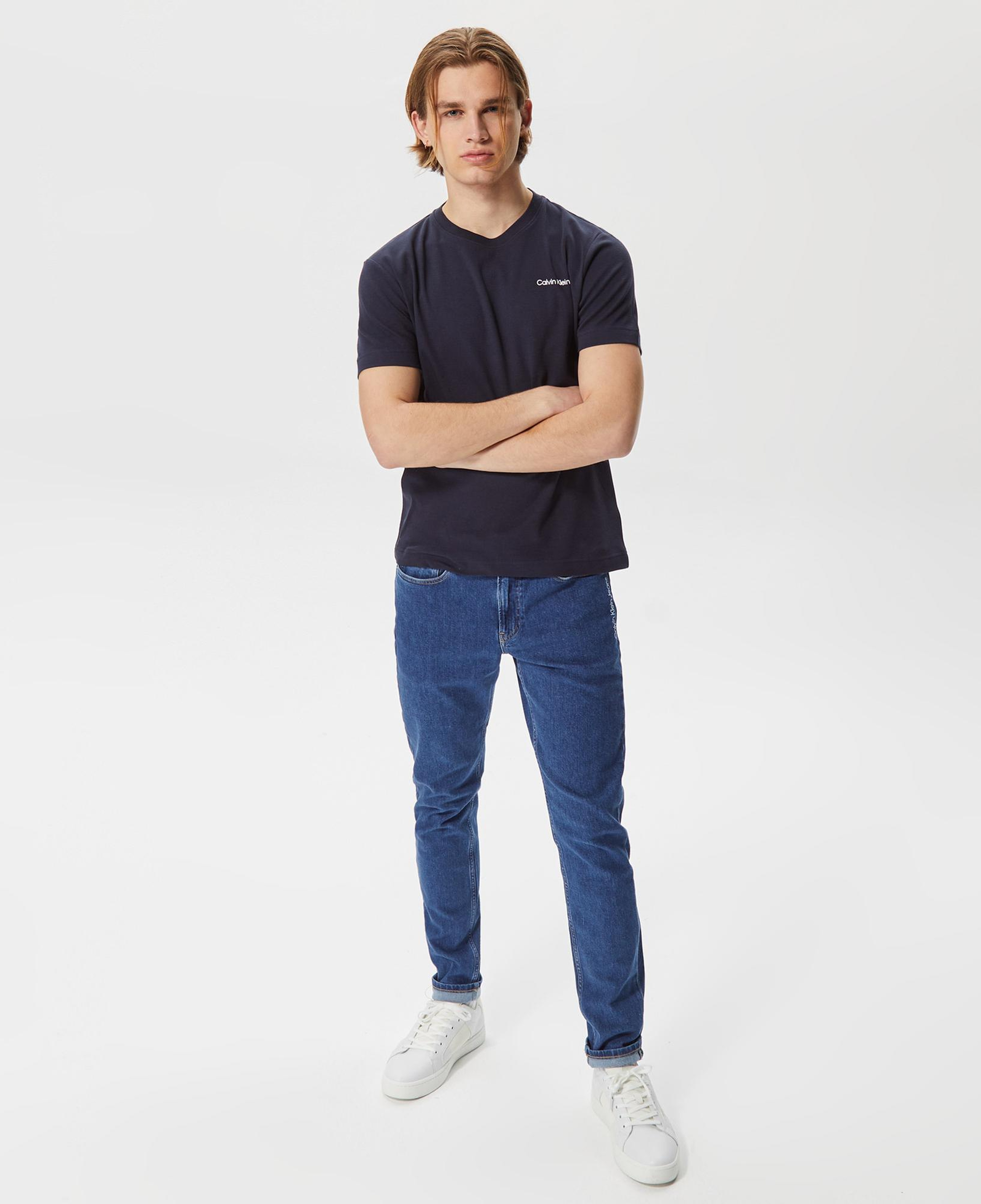 Calvin Klein Micro Logo Interlock Erkek Lacivert T-Shirt