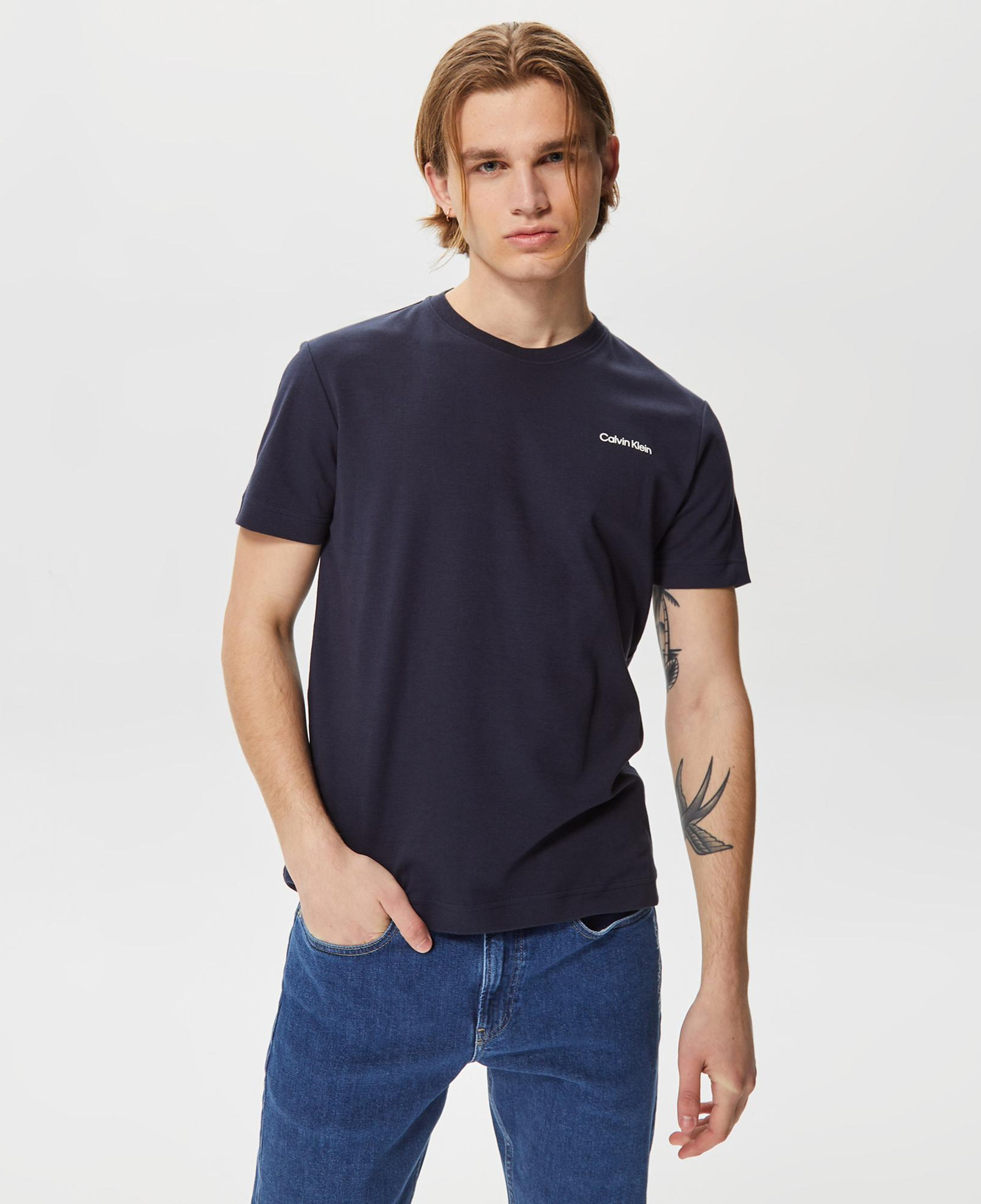 Calvin Klein Micro Logo Interlock Erkek Lacivert T-Shirt