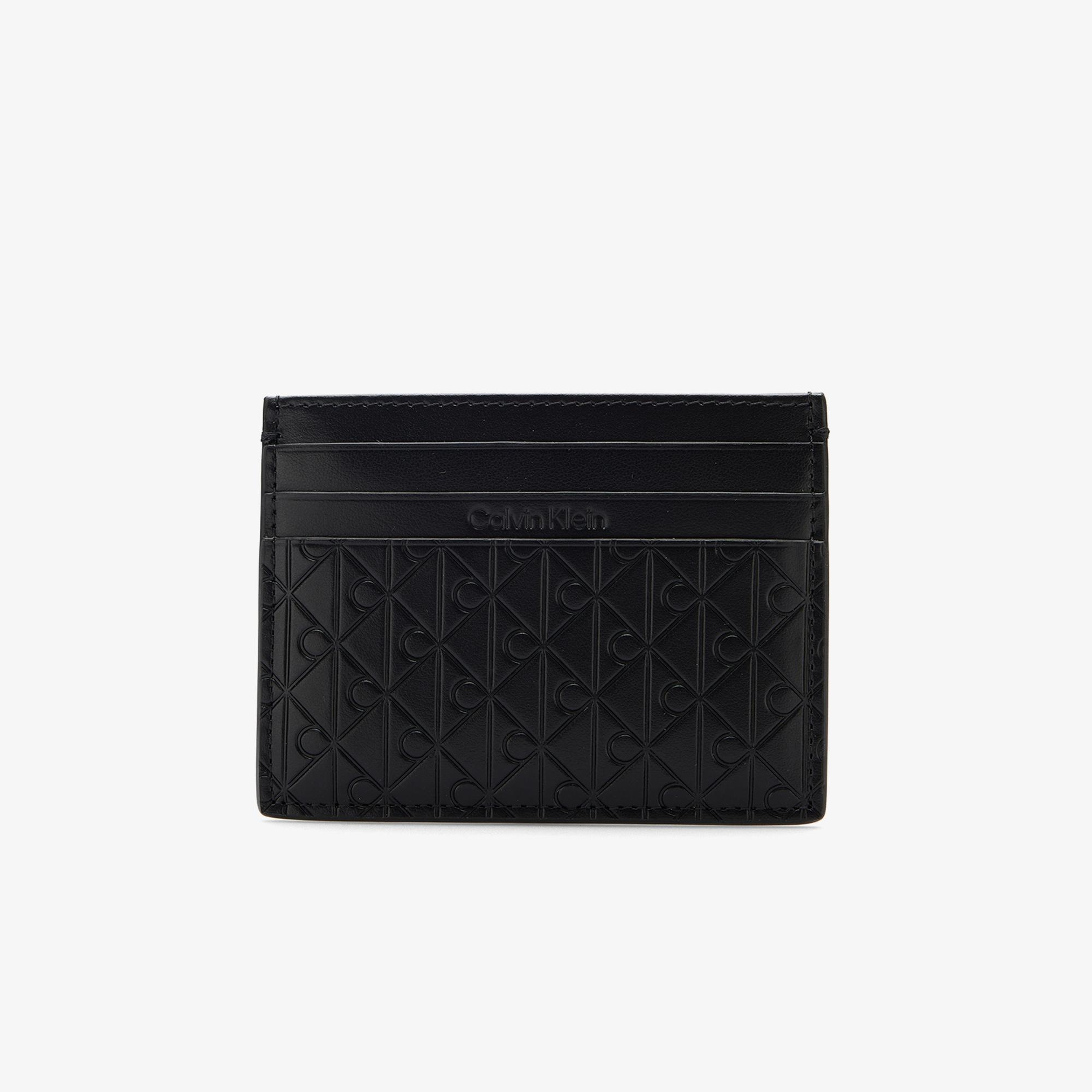Calvin Klein Embossed Emblem Erkek Siyah Kartlık