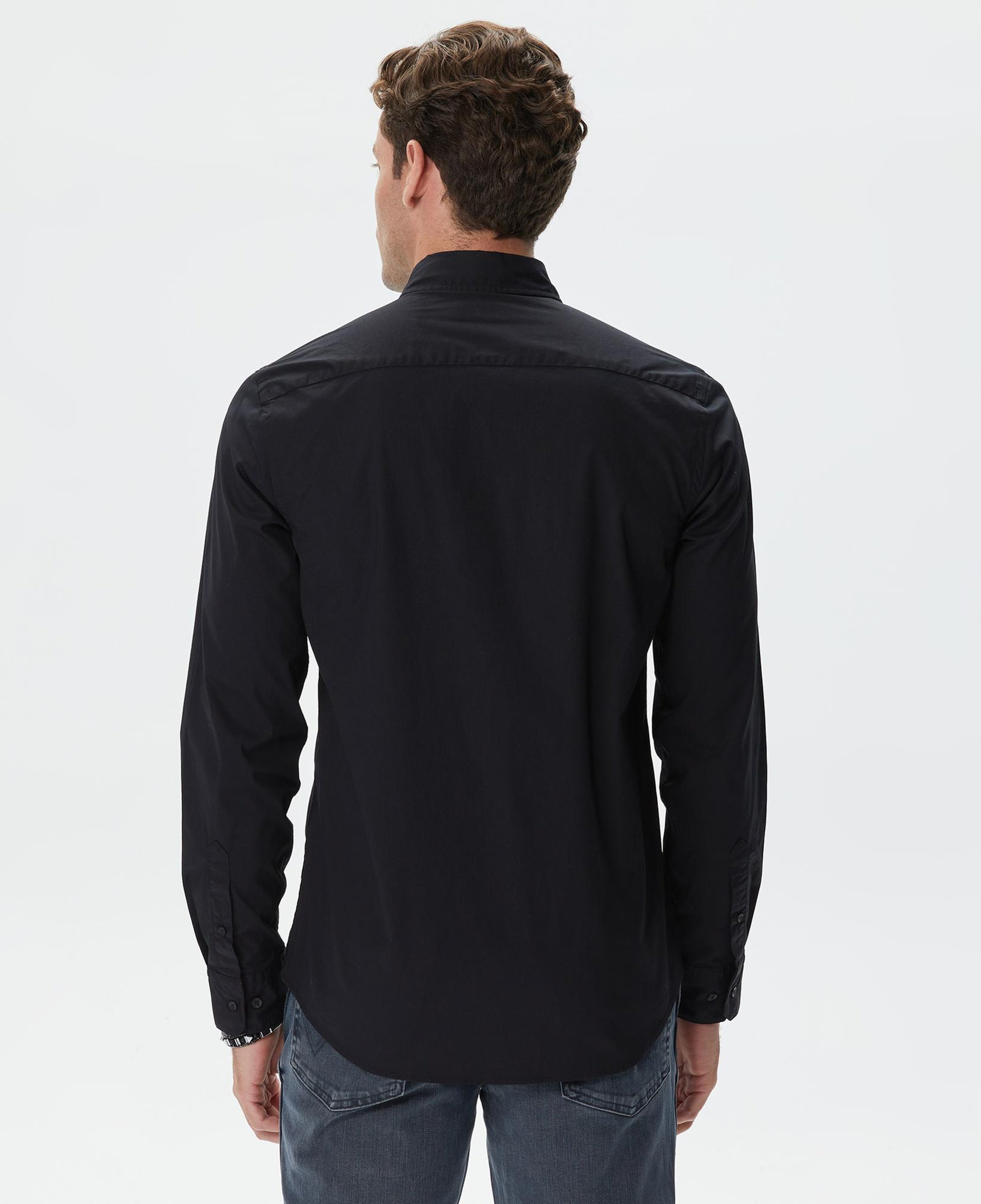 Calvin Klein Stretch Poplin Slim Shirt Erkek Siyah Gömlek