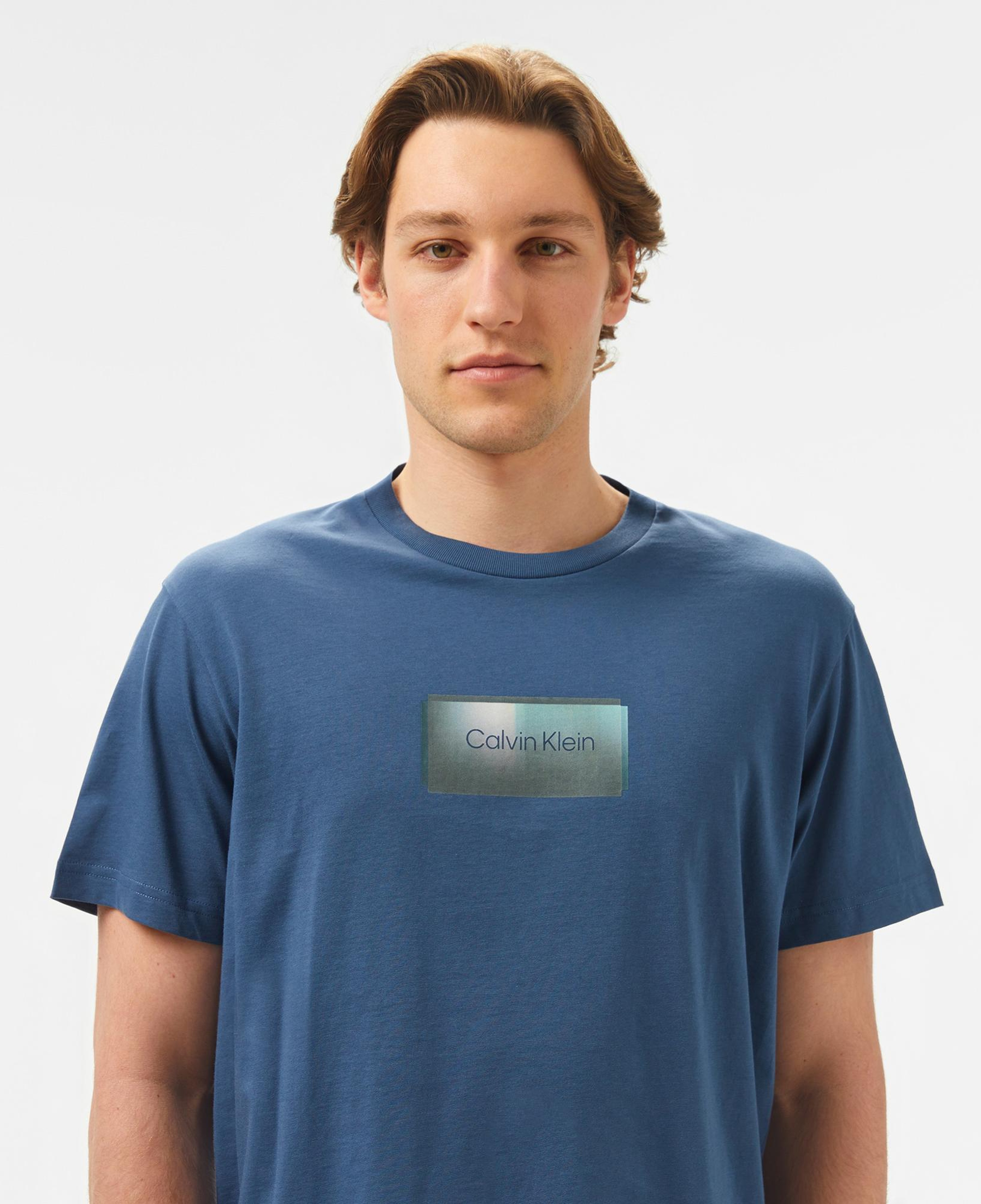 Calvin Klein Logo Erkek Mavi T-Shirt