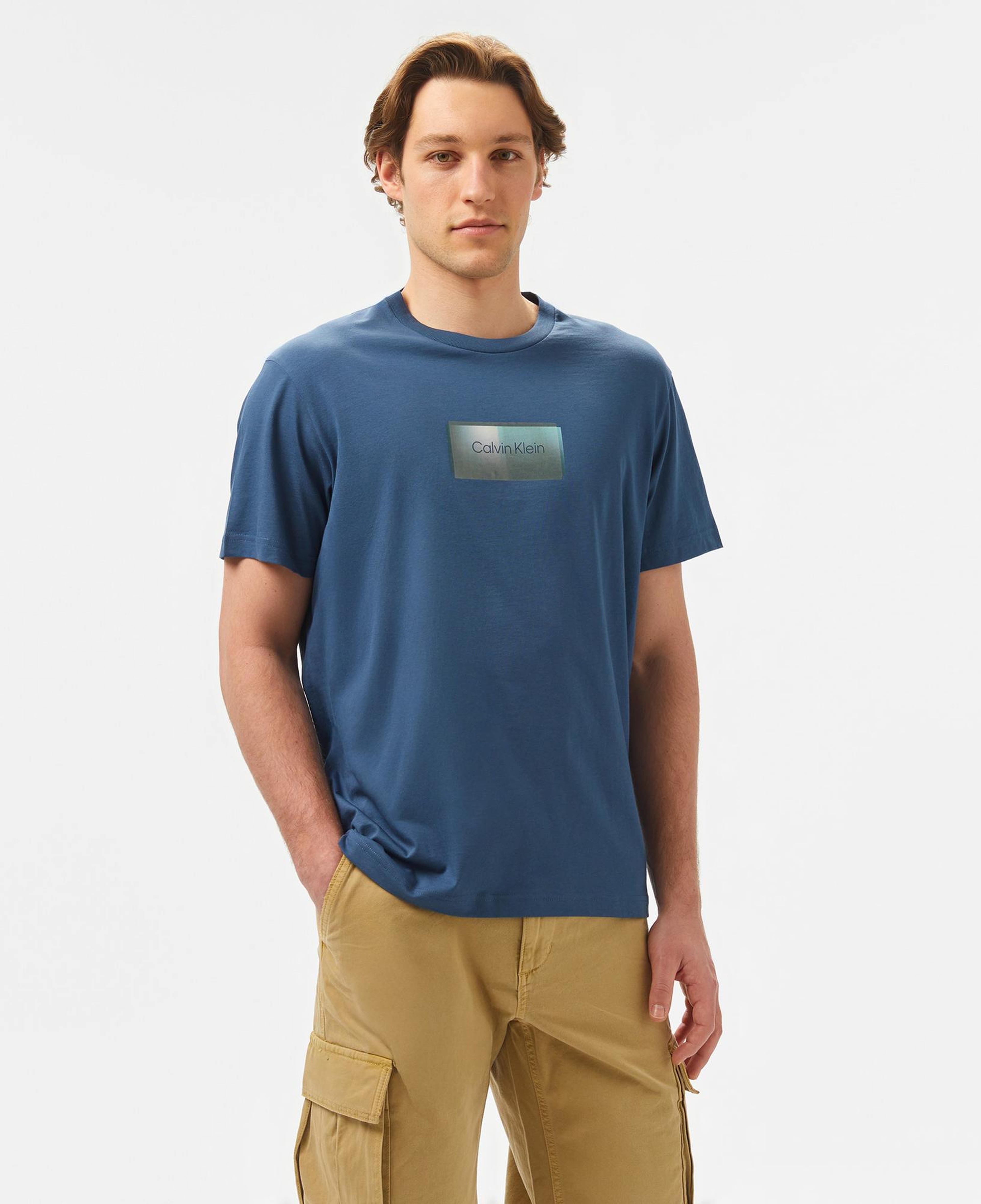 Calvin Klein Logo Erkek Mavi T-Shirt