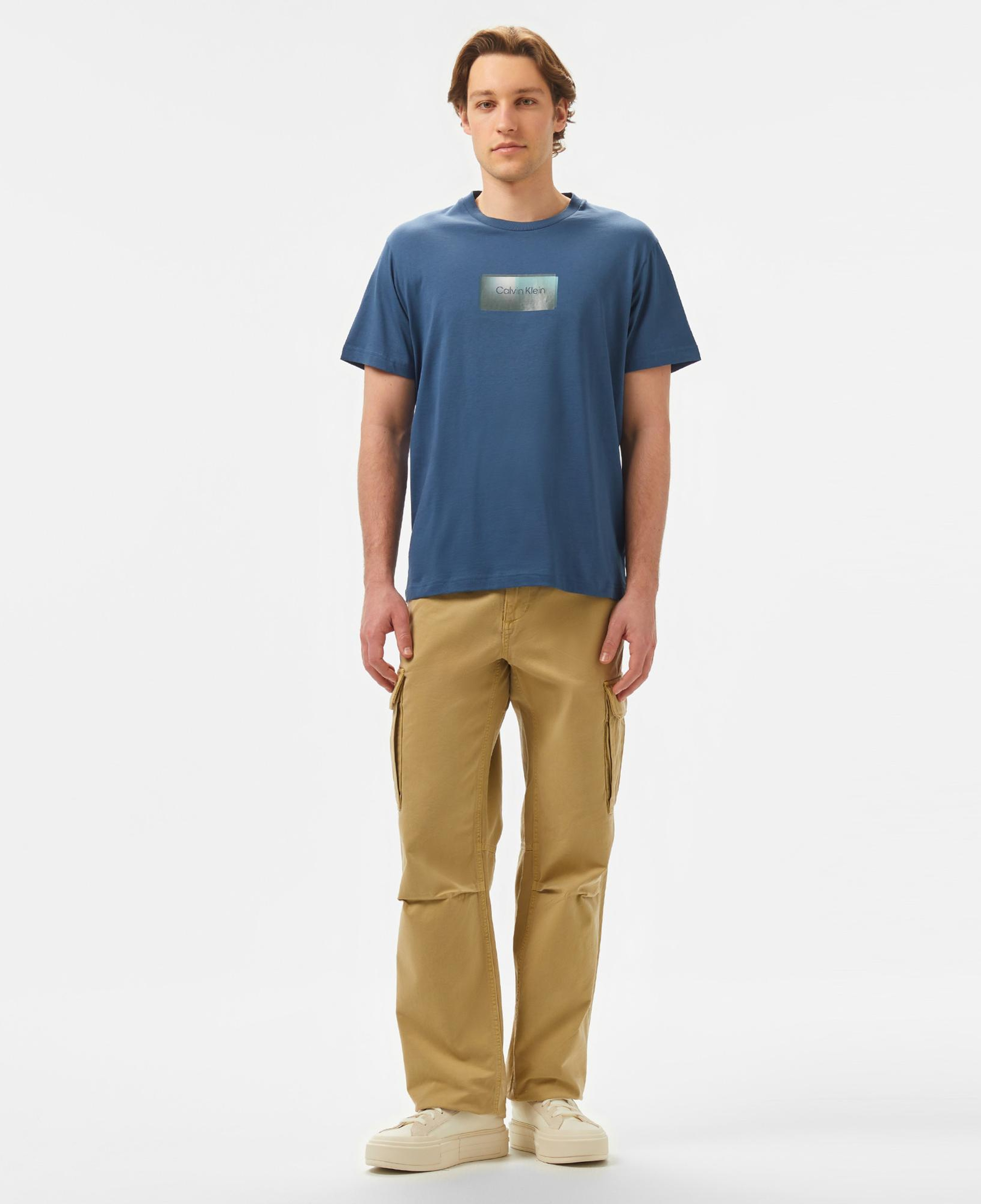 Calvin Klein Logo Erkek Mavi T-Shirt