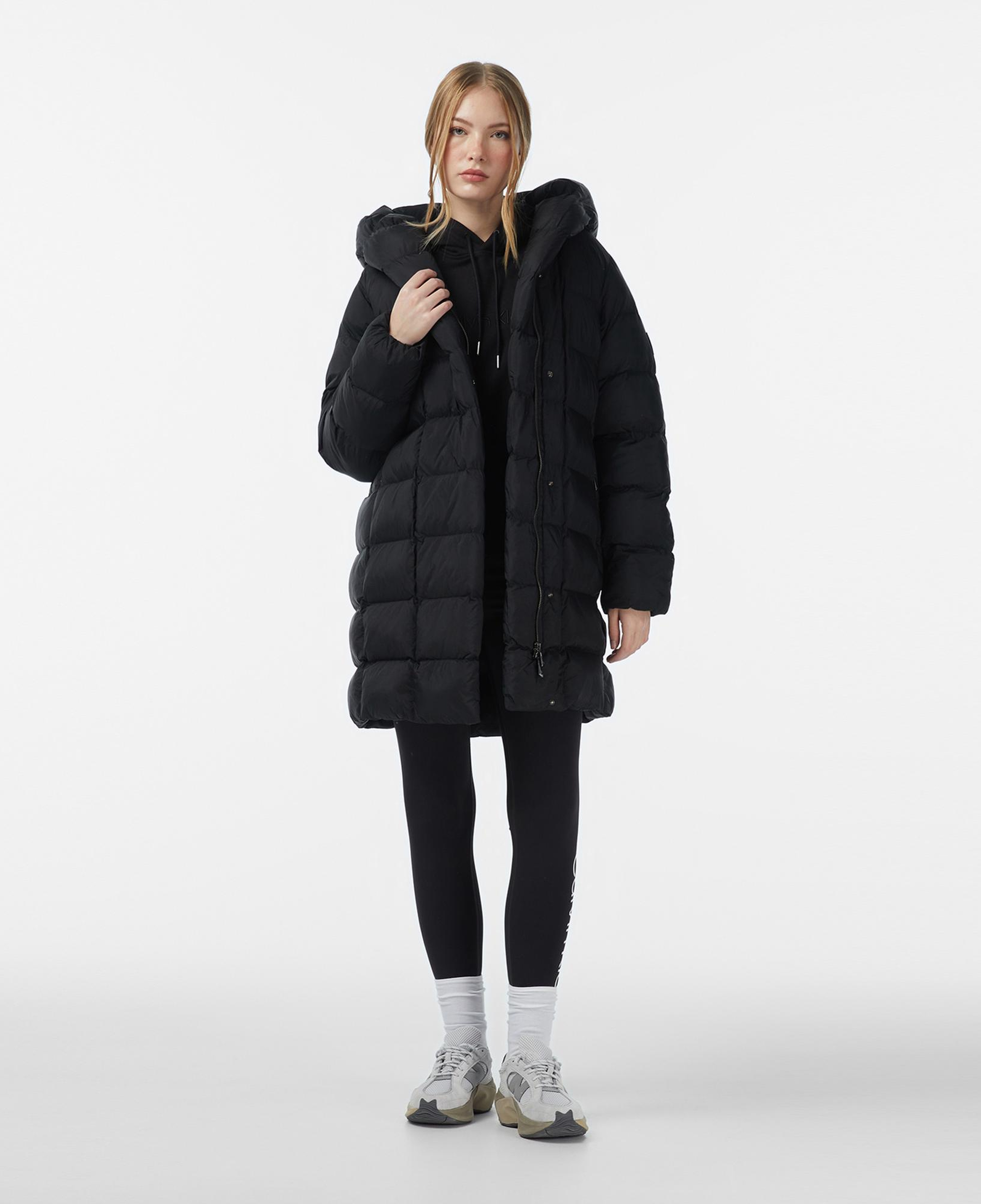 Calvin Klein Shine Wrap Puffer Kadın Siyah Mont