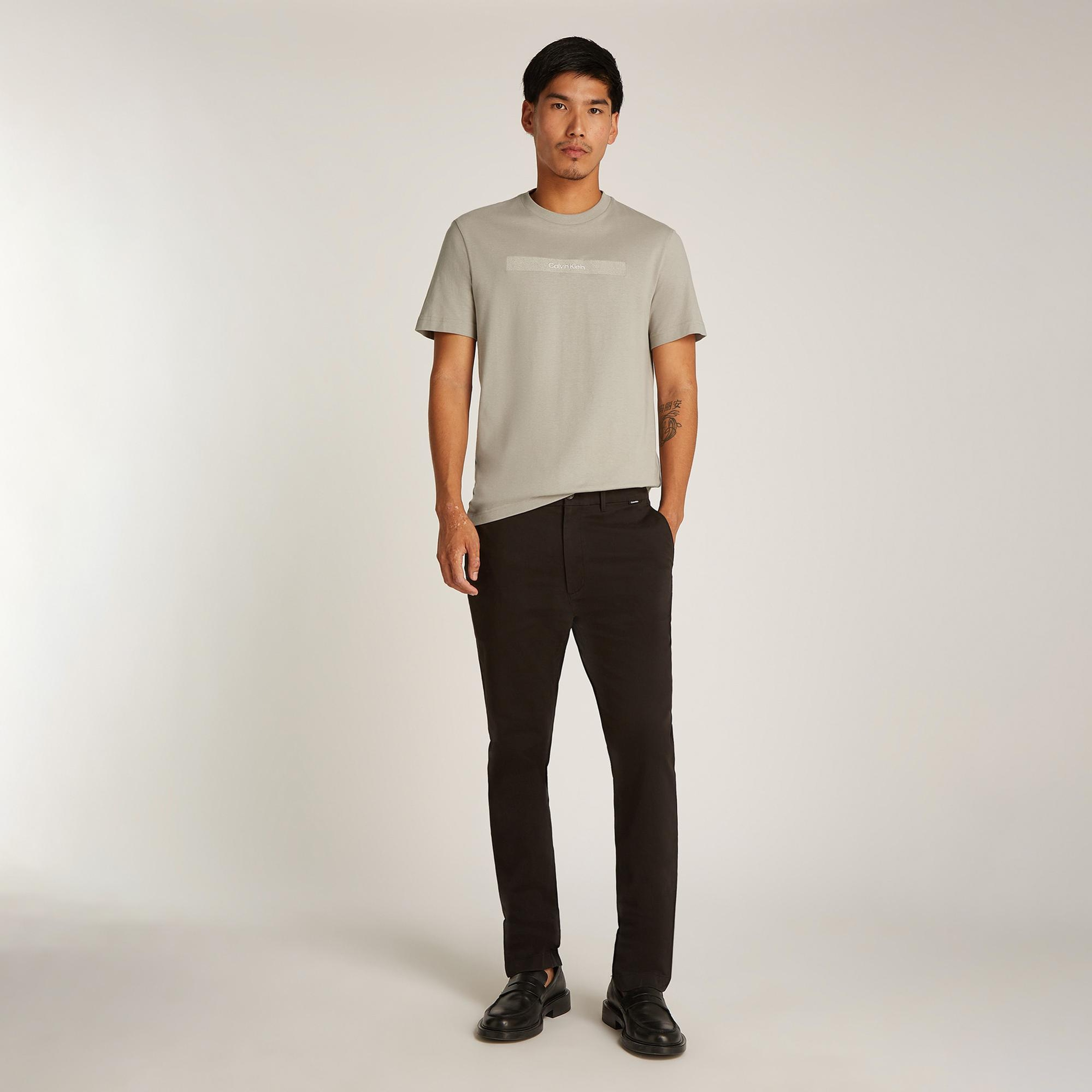 Calvin Klein Erkek Bej T-Shirt