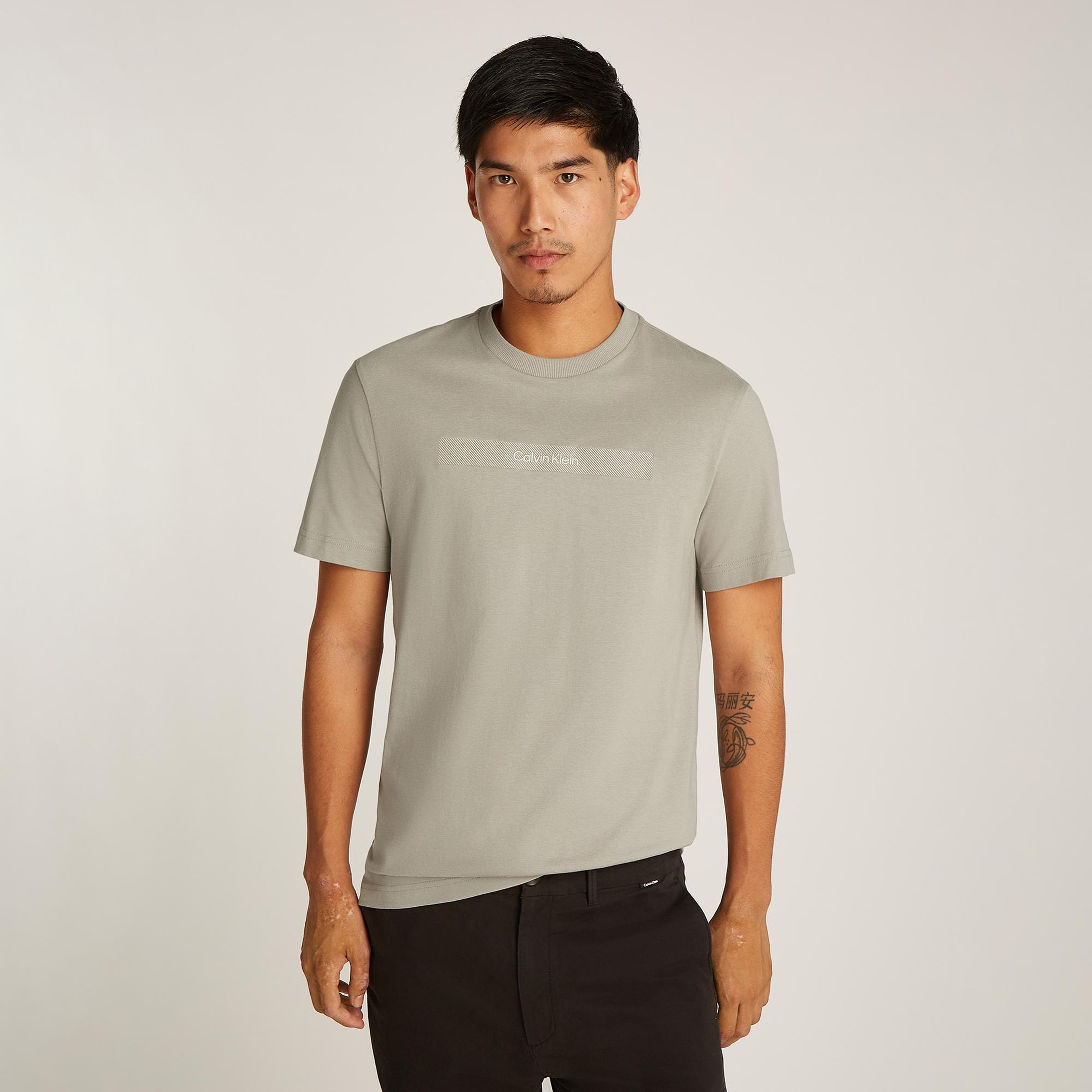 Calvin Klein Erkek Bej T-Shirt