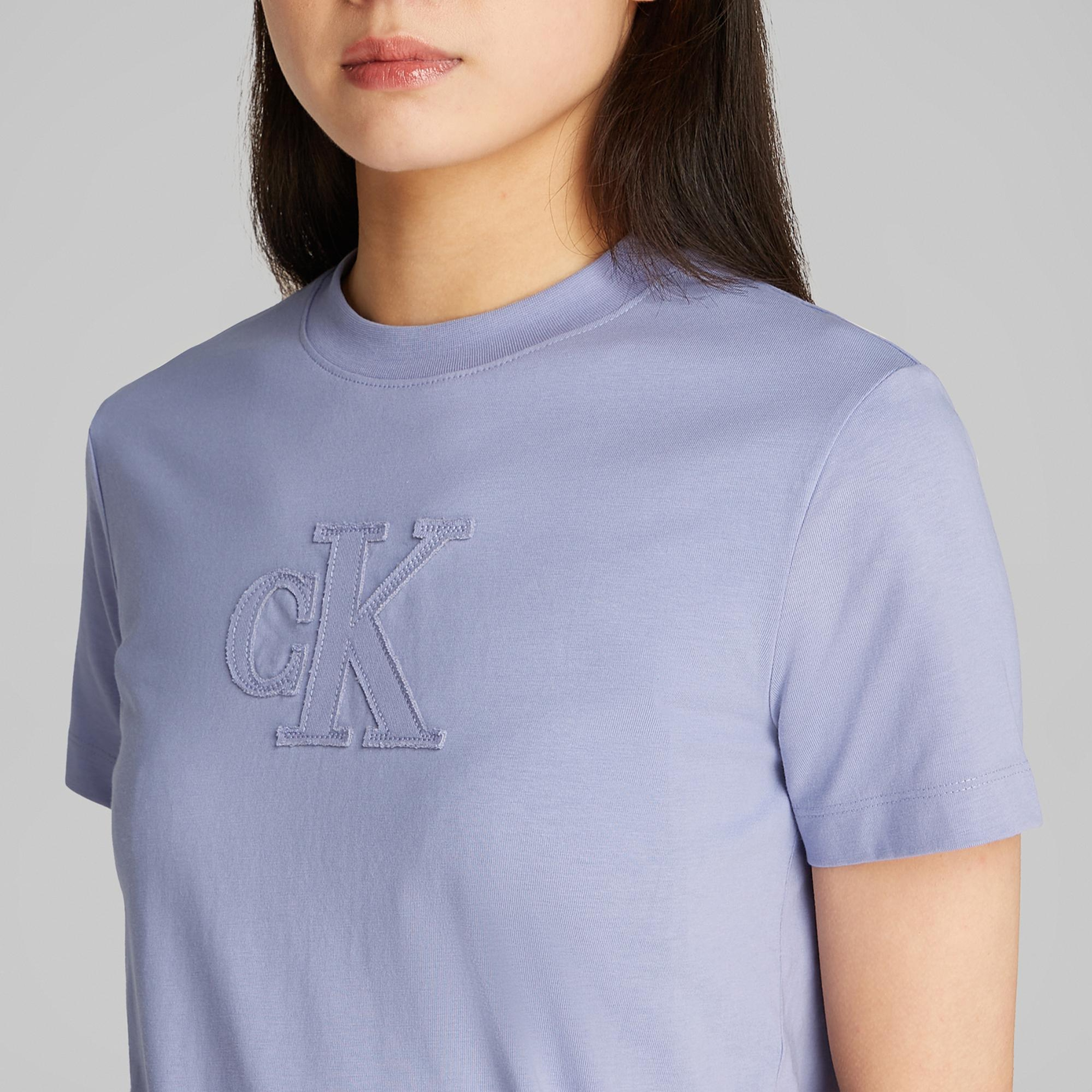 Calvin Klein Regular Kadın Mavi T-Shirt
