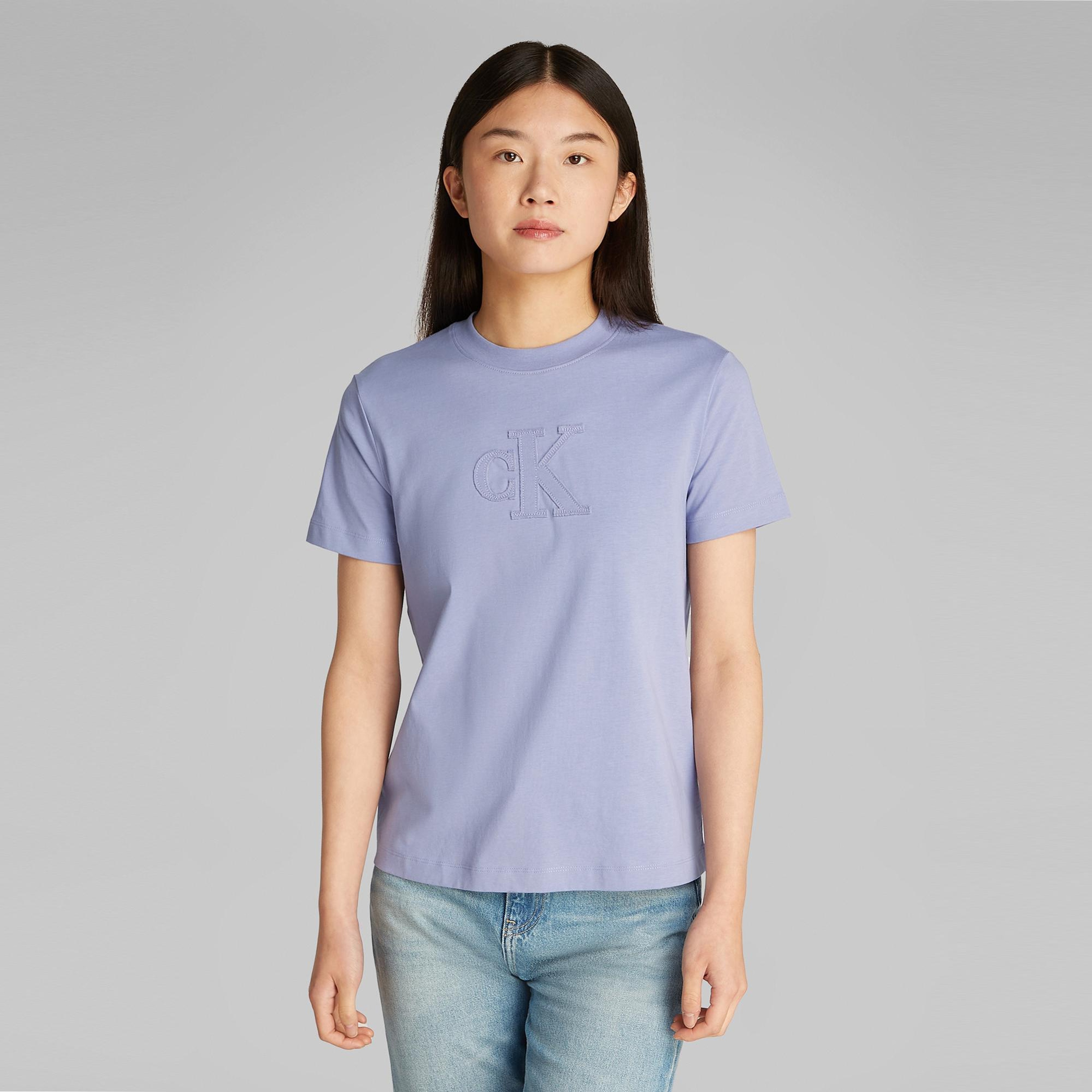Calvin Klein Regular Kadın Mavi T-Shirt