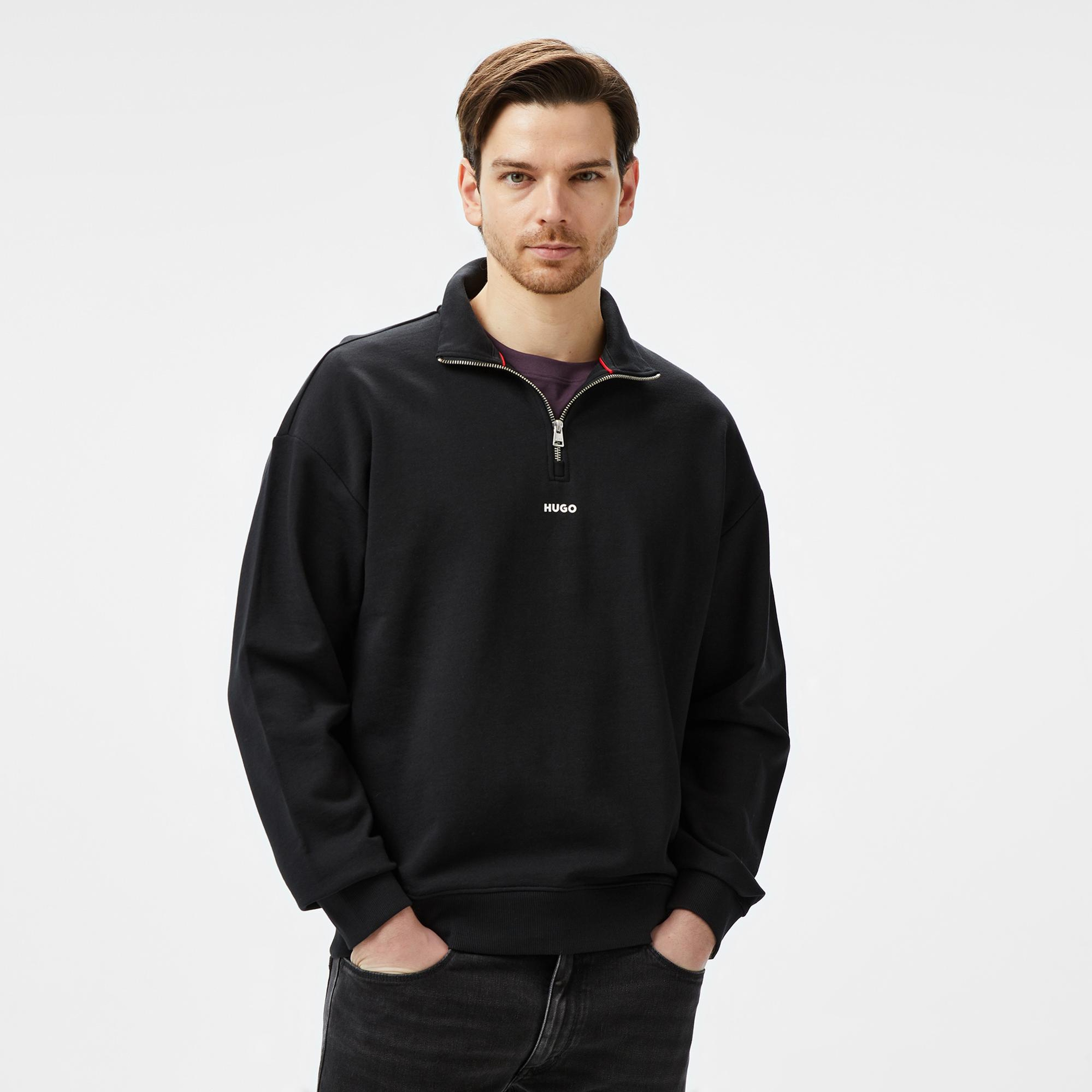 Hugo Erkek Siyah Sweatshirt