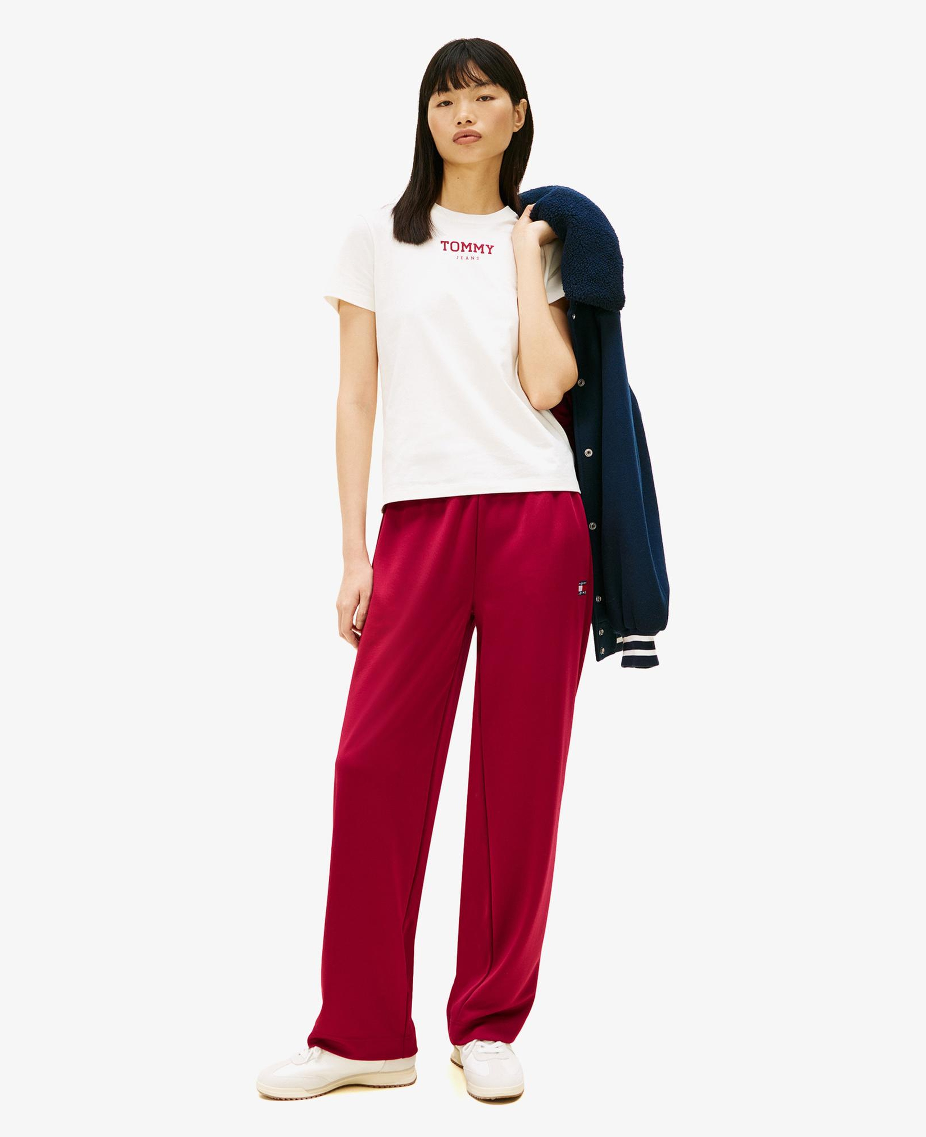 Tommy Hilfiger Essential Logo Kadın Beyaz T-Shirt