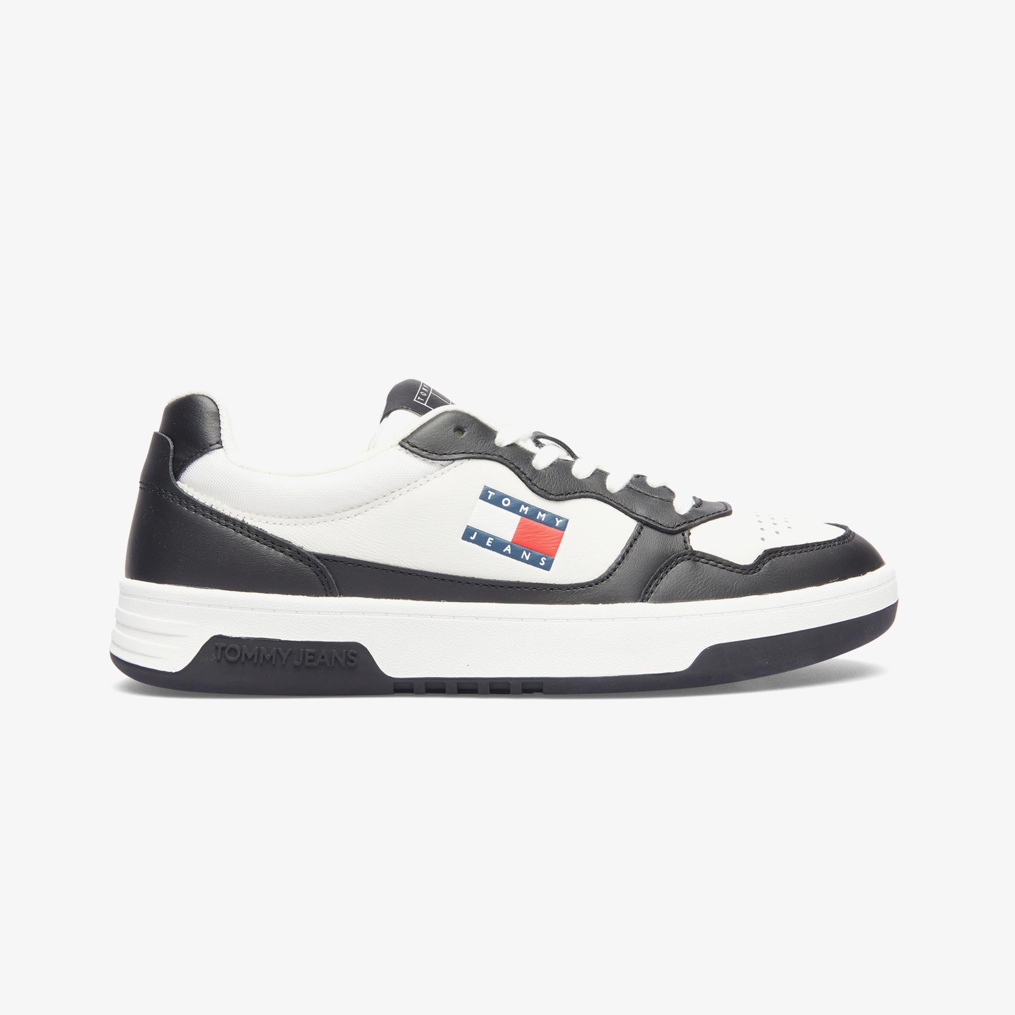 Tommy Hilfiger Jeans Cupsole Leather Erkek Beyaz Spor Ayakkabı