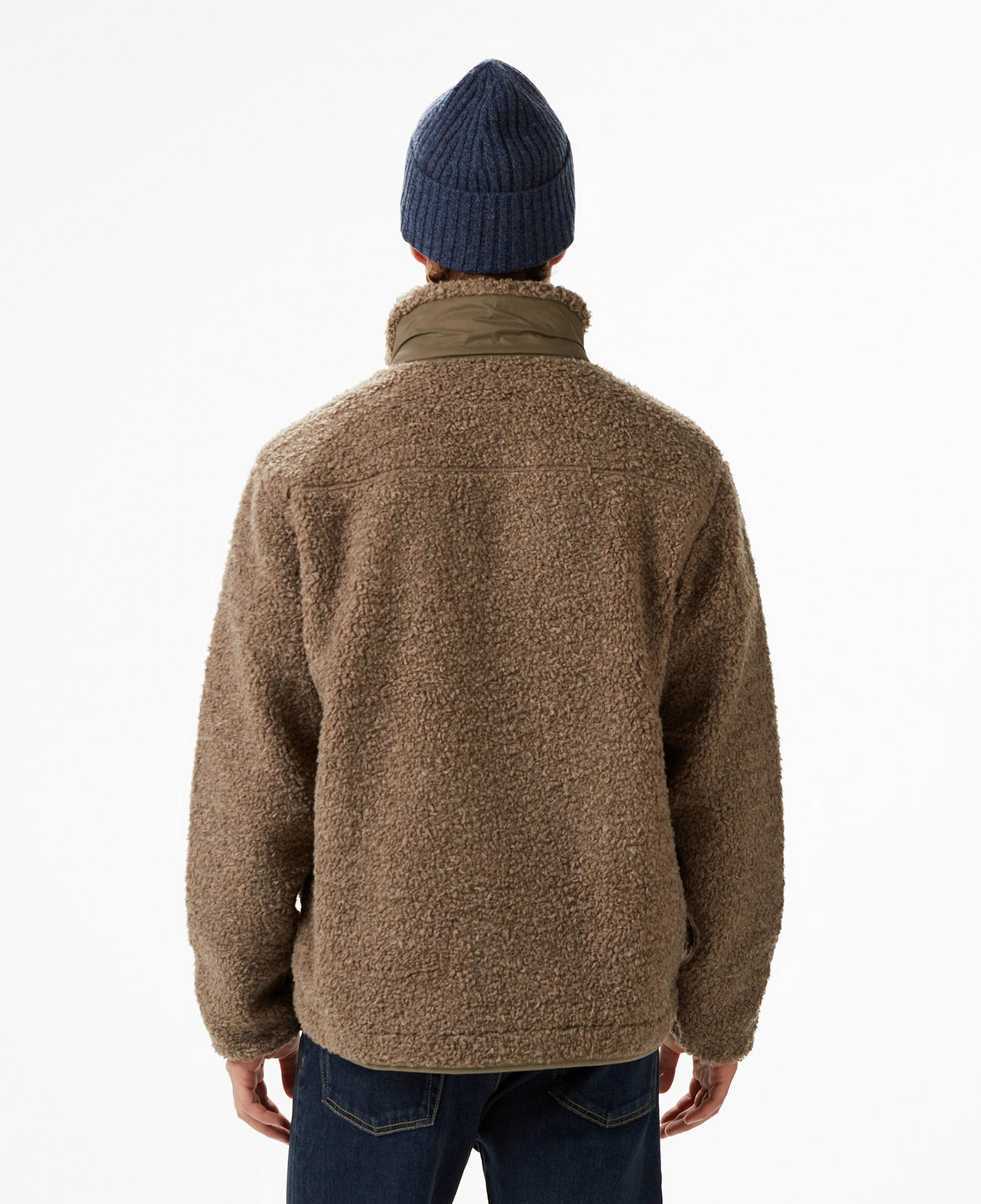 Tommy Hilfiger Teddy Through Erkek Fermuarlı Bej Ceket