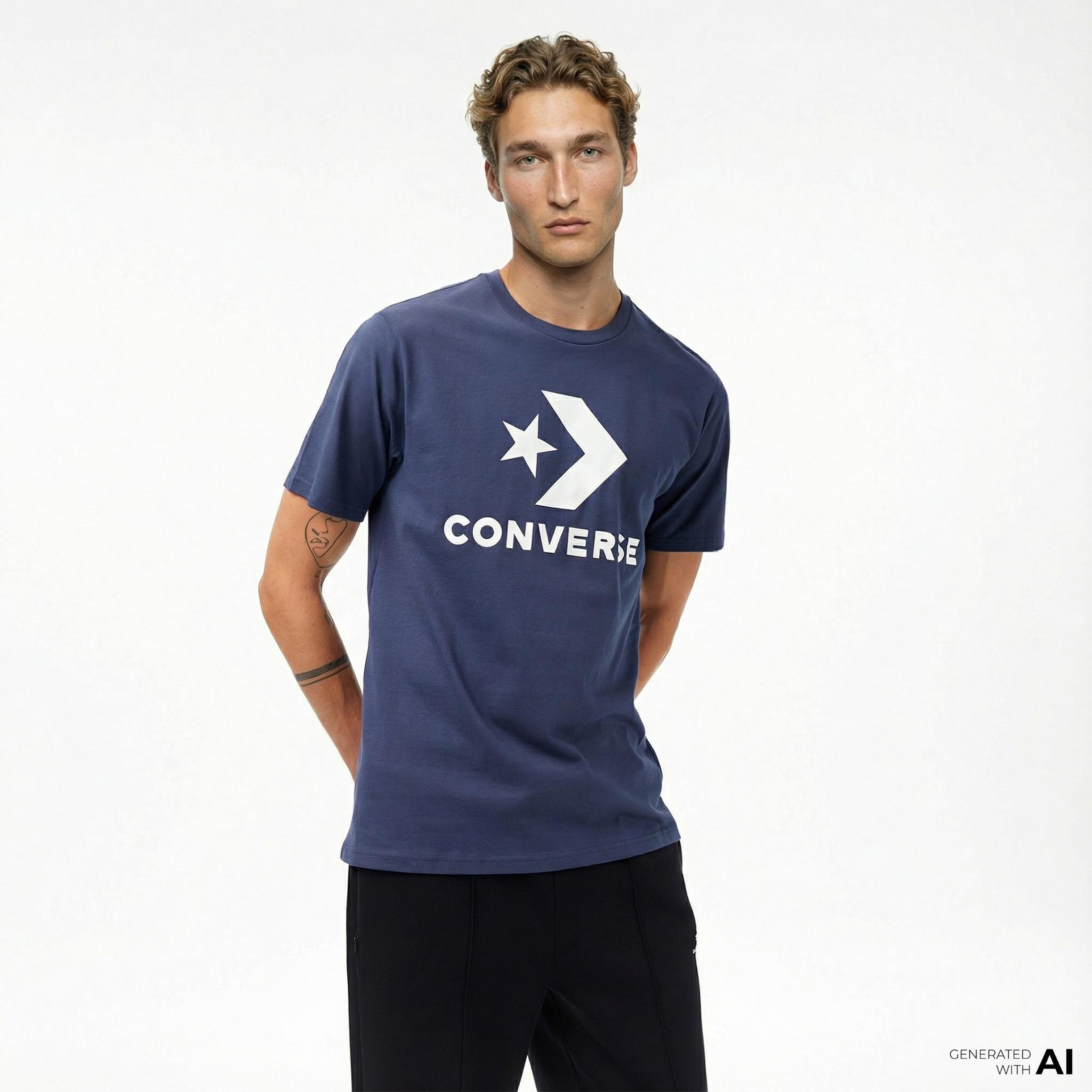 Converse Erkek Lacivert T-Shirt
