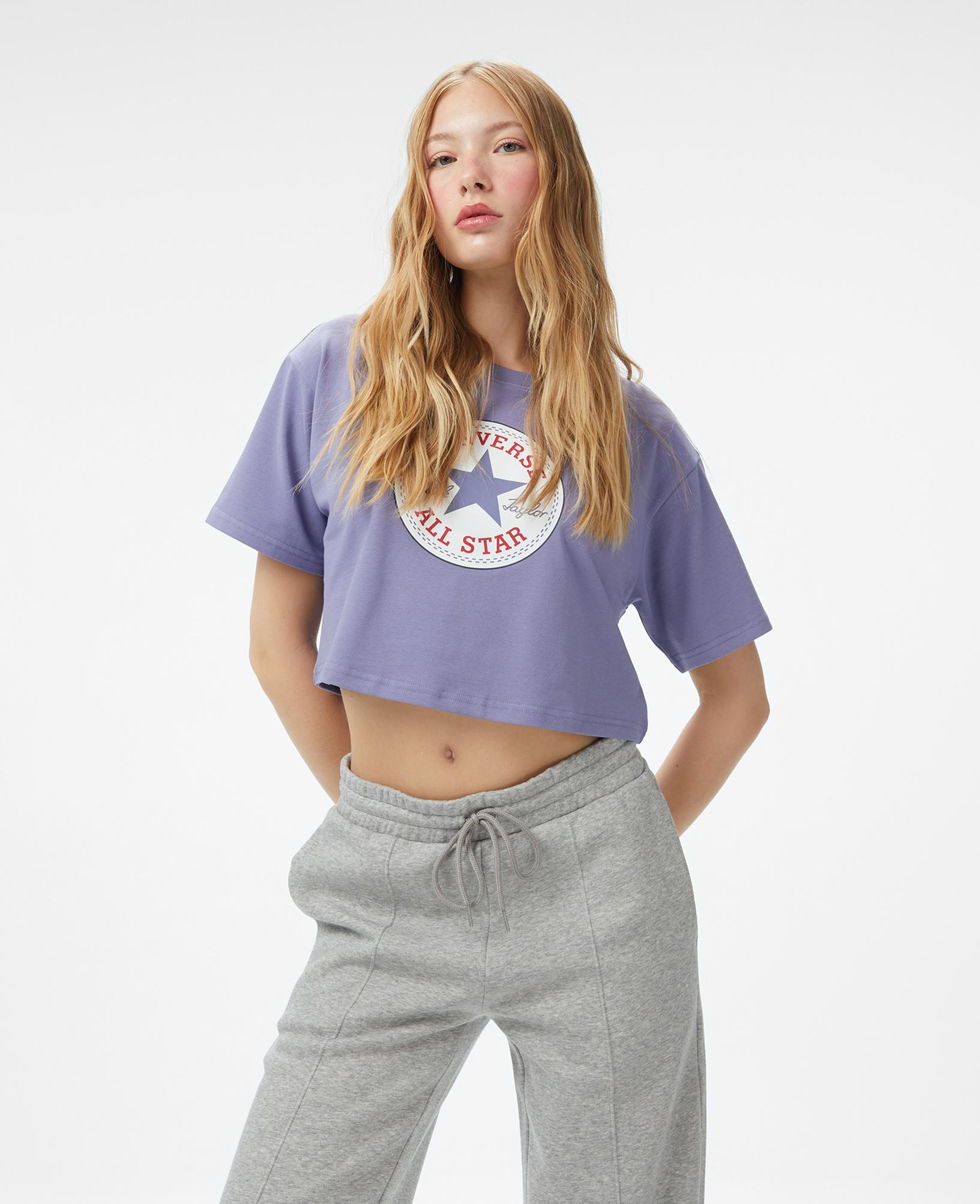 Converse Kadın Mor T-Shirt