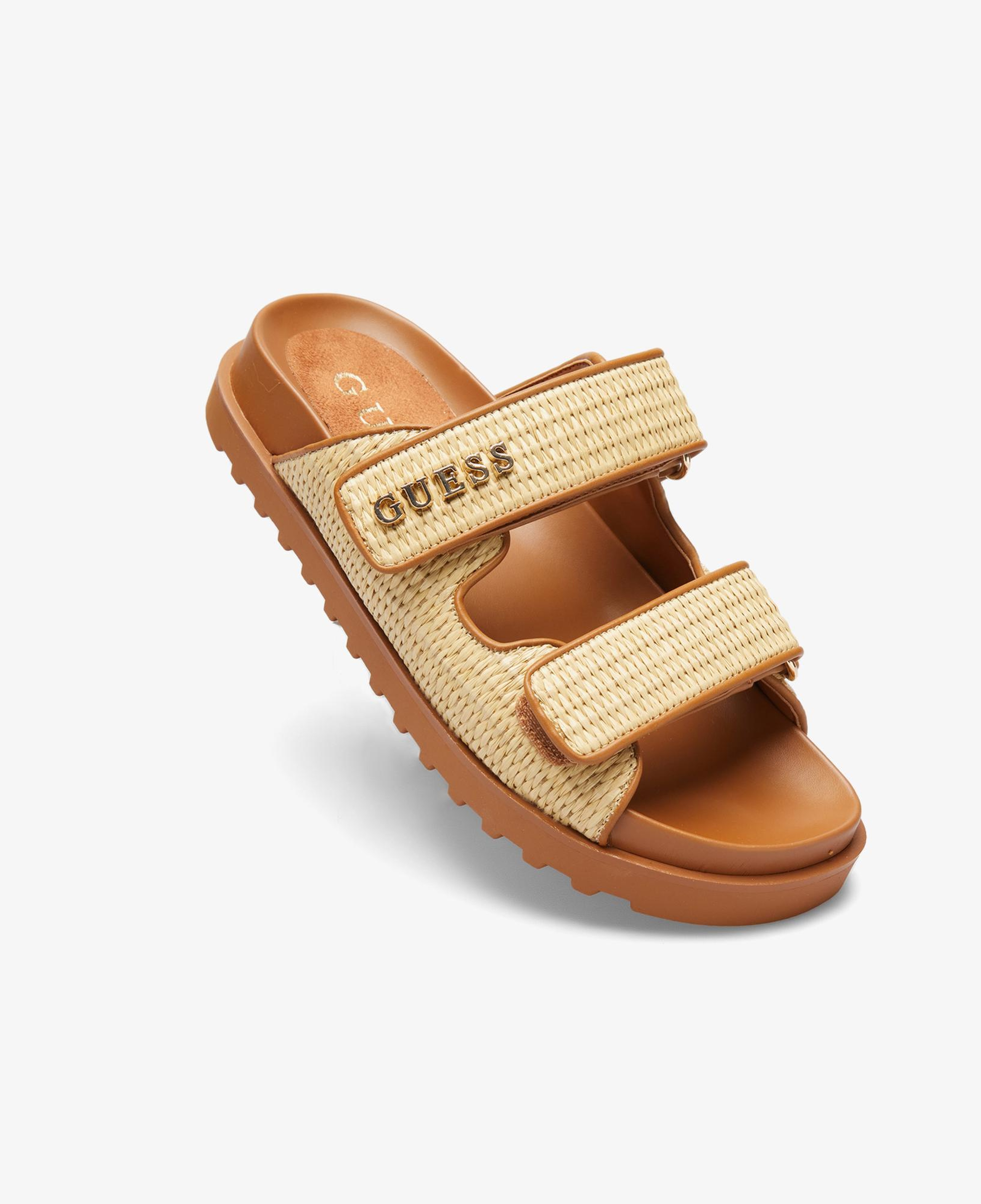 Guess Fadelizeide Printed Fabric Kadın Bej Terlik