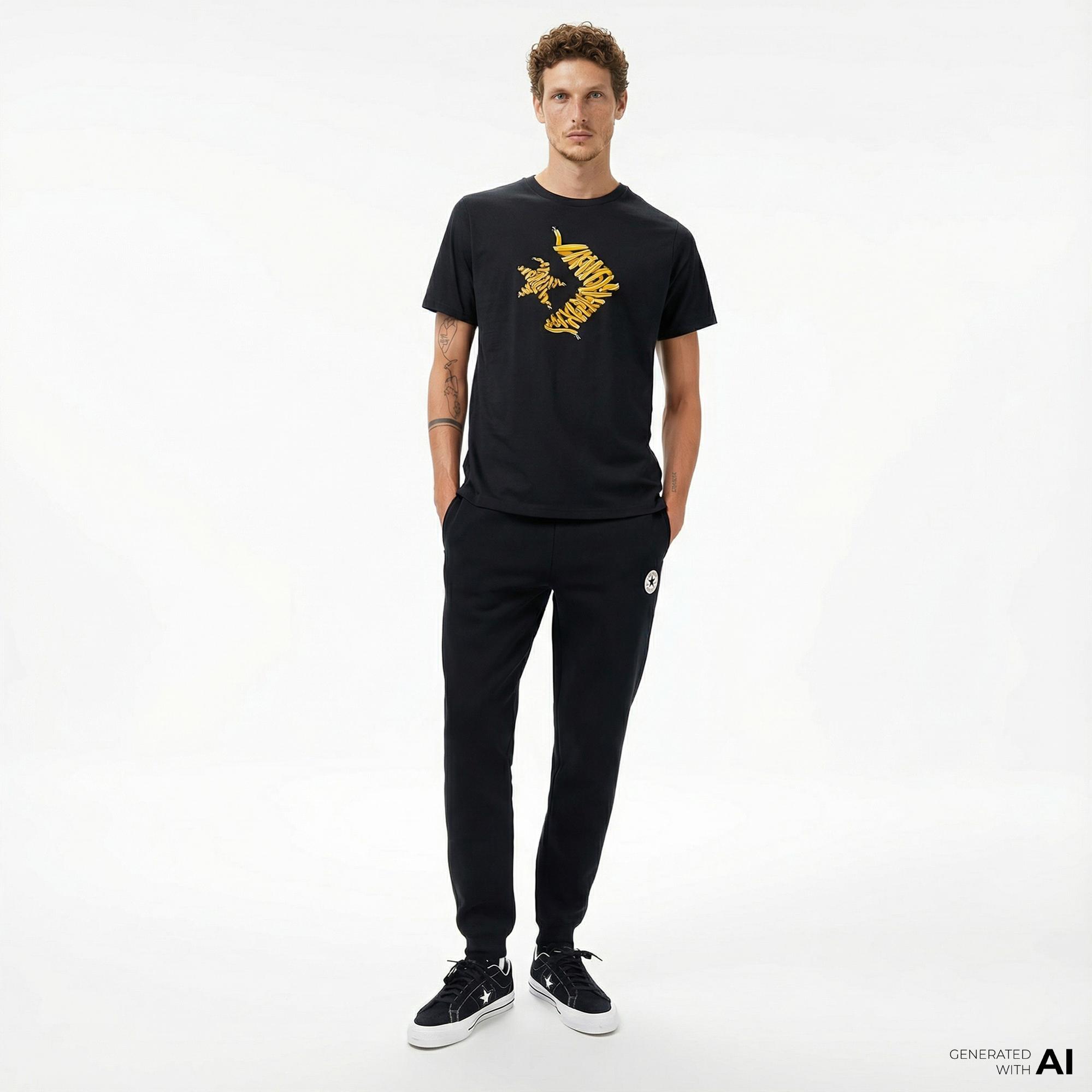 Converse Erkek Siyah T-Shirt