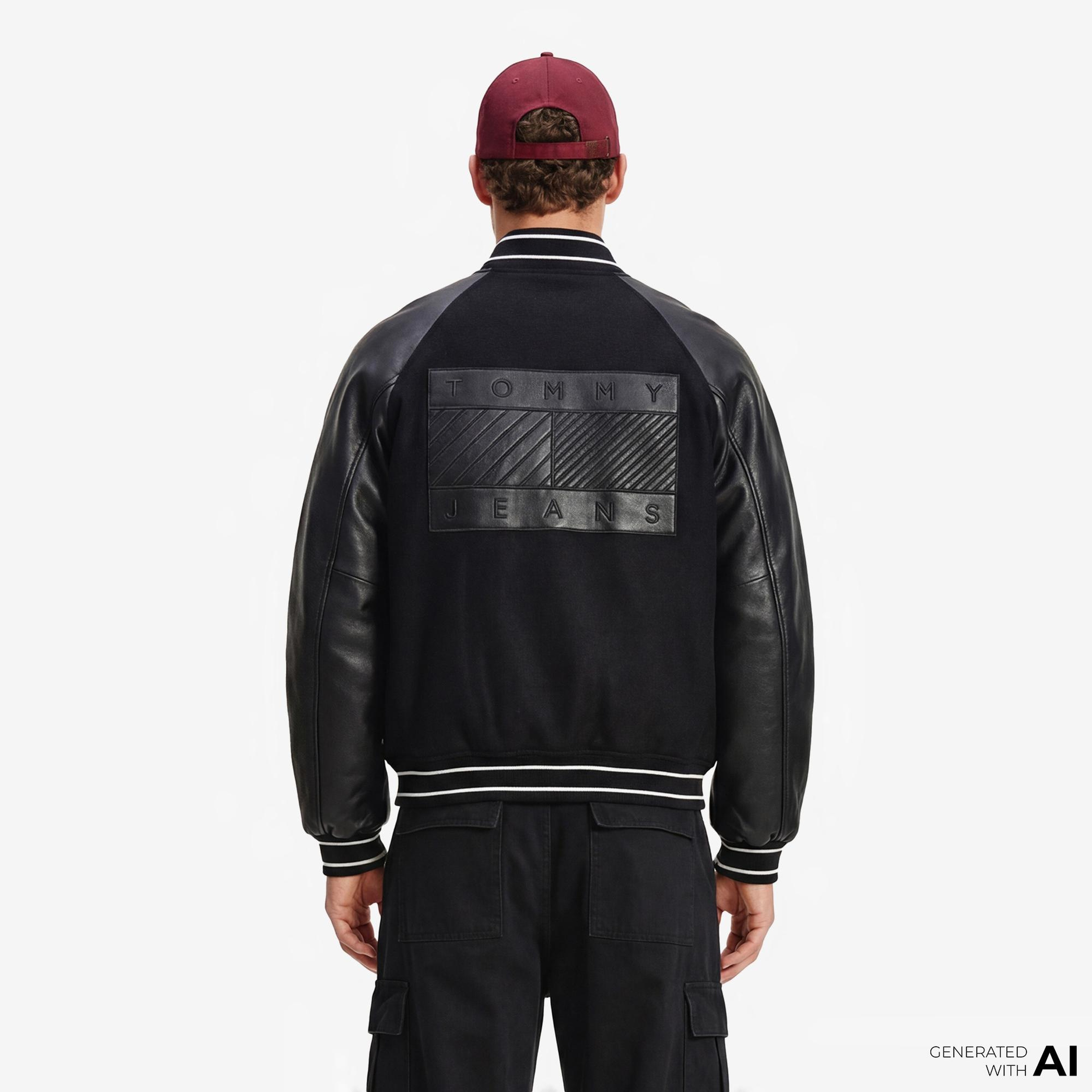 Tommy Hilfiger Varsity Erkek Siyah Ceket