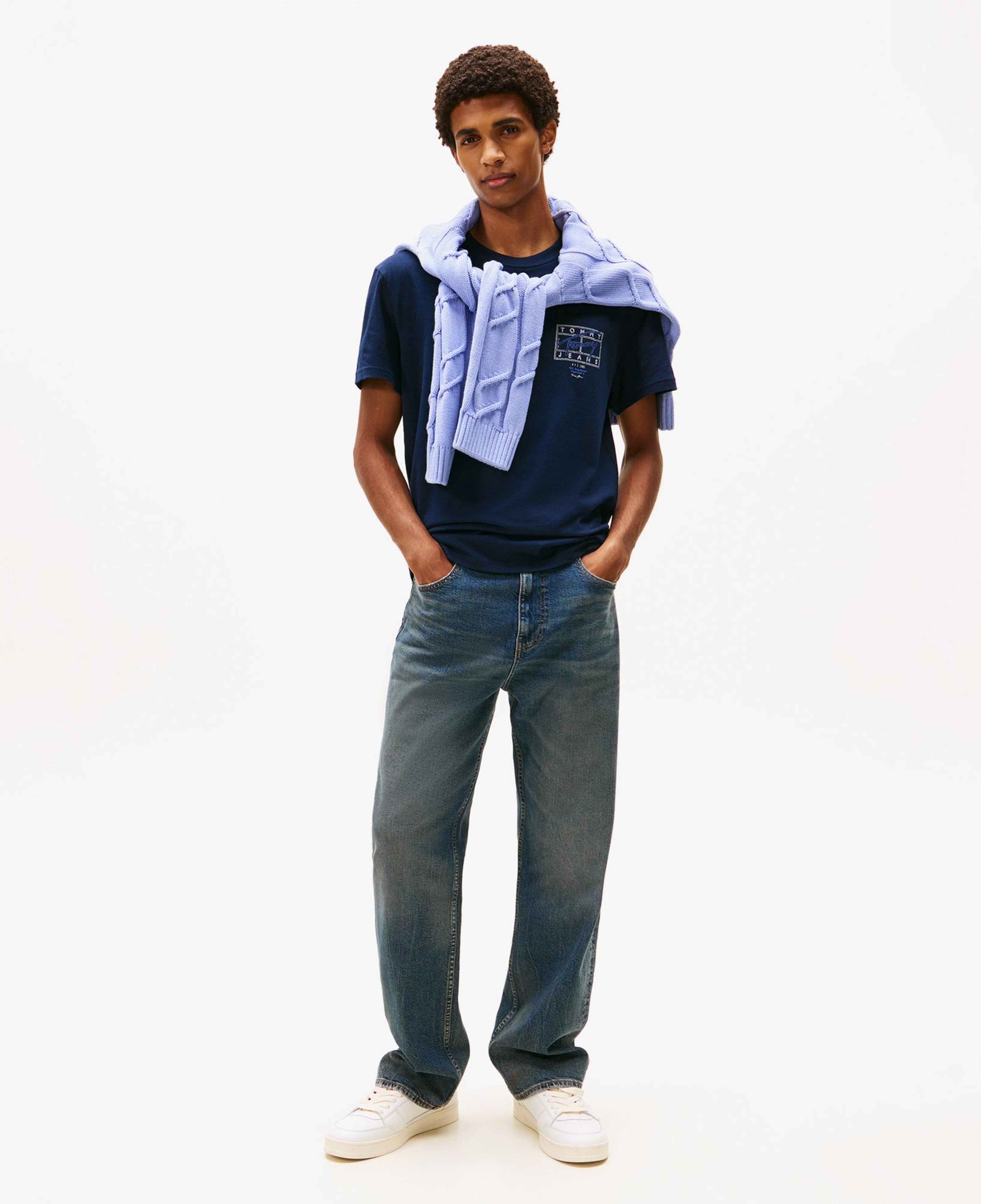 Tommy Hilfiger Signature Erkek Lacivert T-Shirt