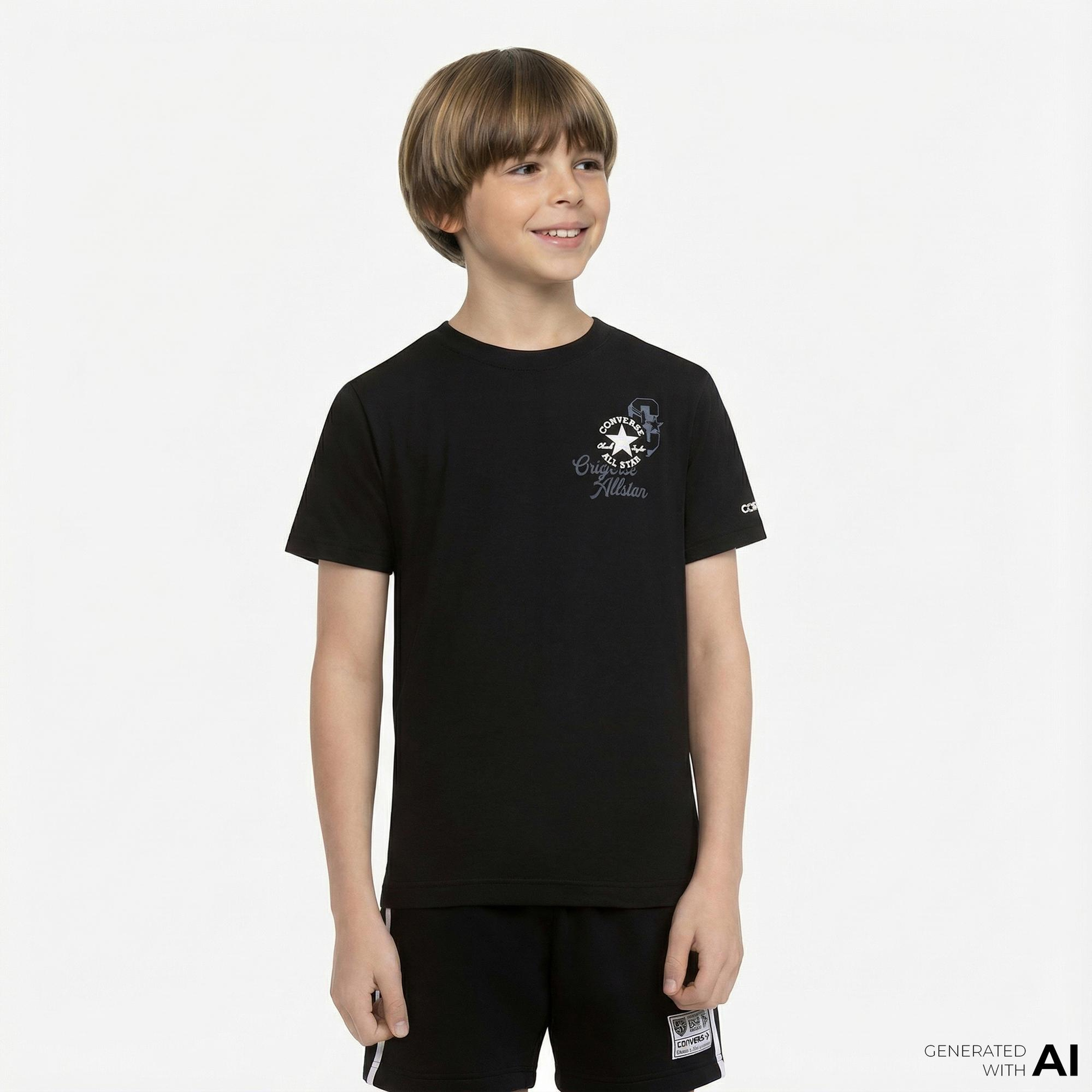 Converse Chuck Taylor All Star Çocuk Siyah T-Shirt